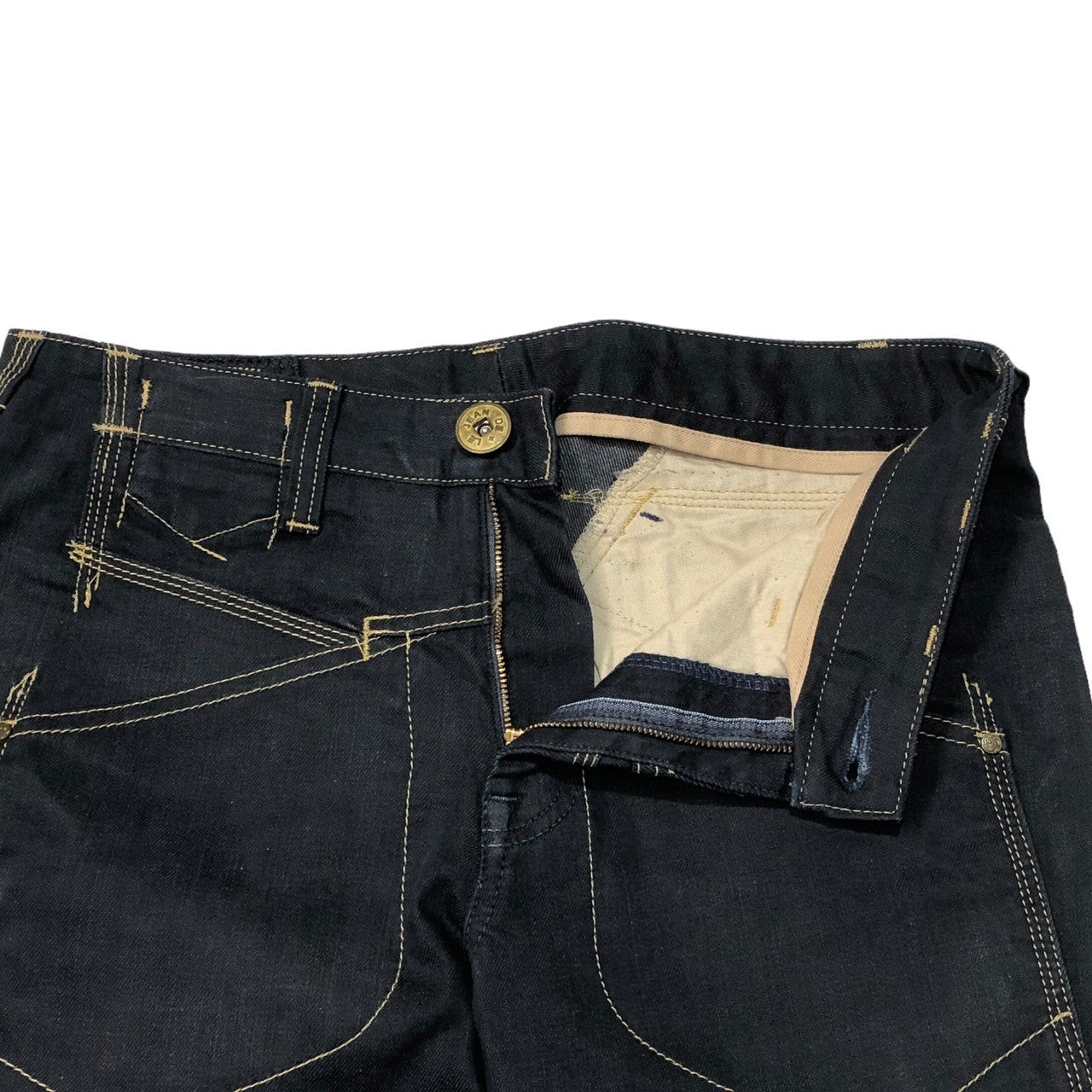 MARITHE FRANCOIS GIRBAUD(マリテフランソワジルボー) 00s stitch denim pants/ステッチデニムパンツ M7-1347 M インディゴ