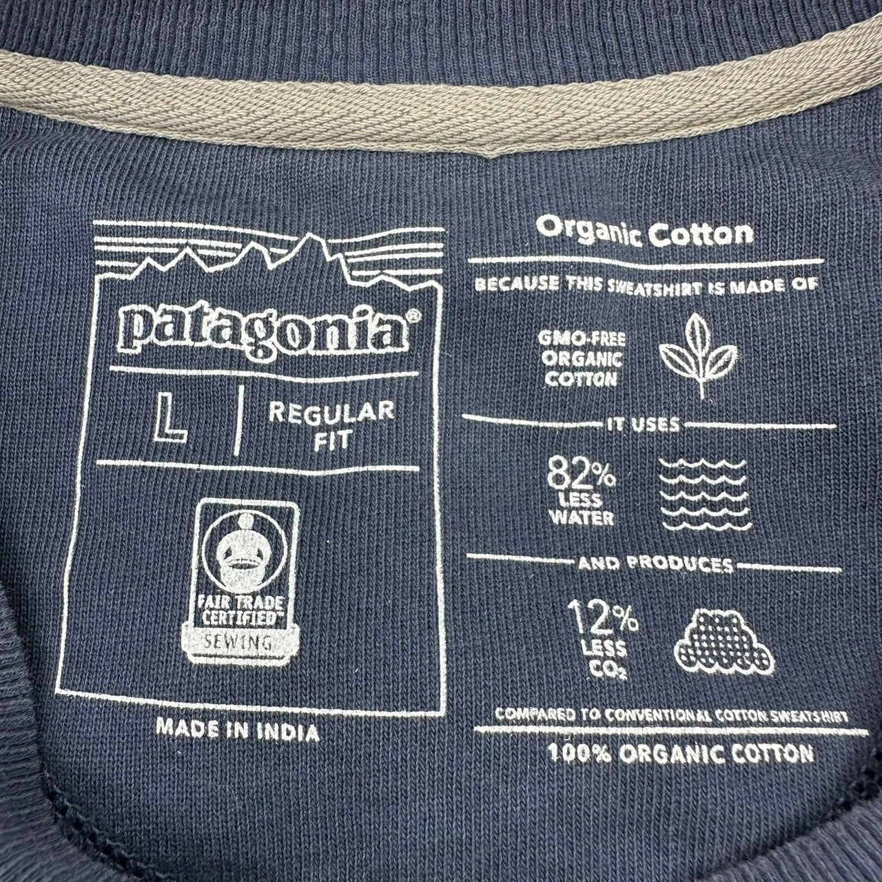 Patagonia(パタゴニア) 21AW P-6 Logo Organic Crew Sweatshirt P-6 ロゴ オーガニック クルーネック スウェット 39603 L ネイビー