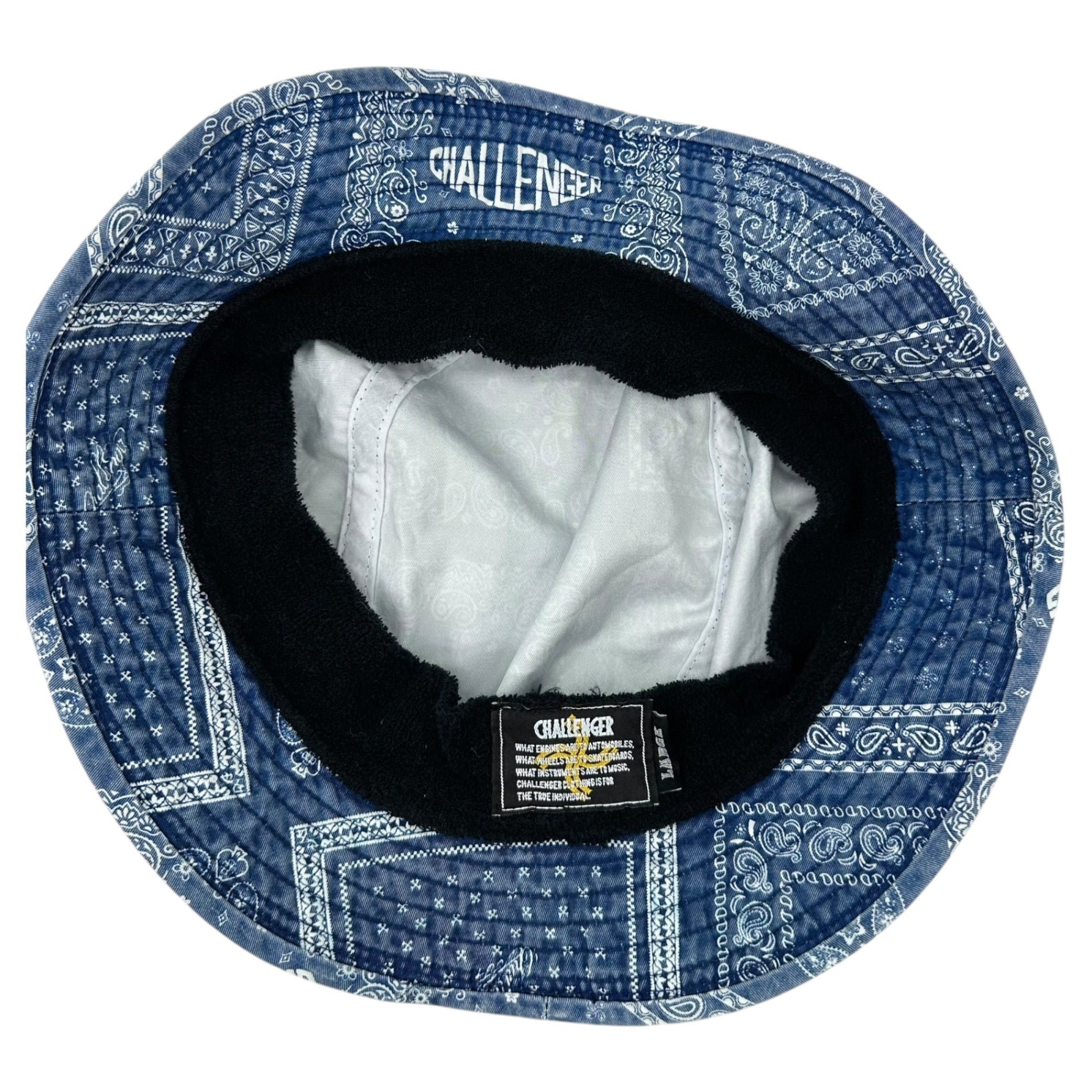 CHALLENGER(チャレンジャー) Paisley Bucket Hat ペイズリー バケット ハット インディゴ×ホワイト