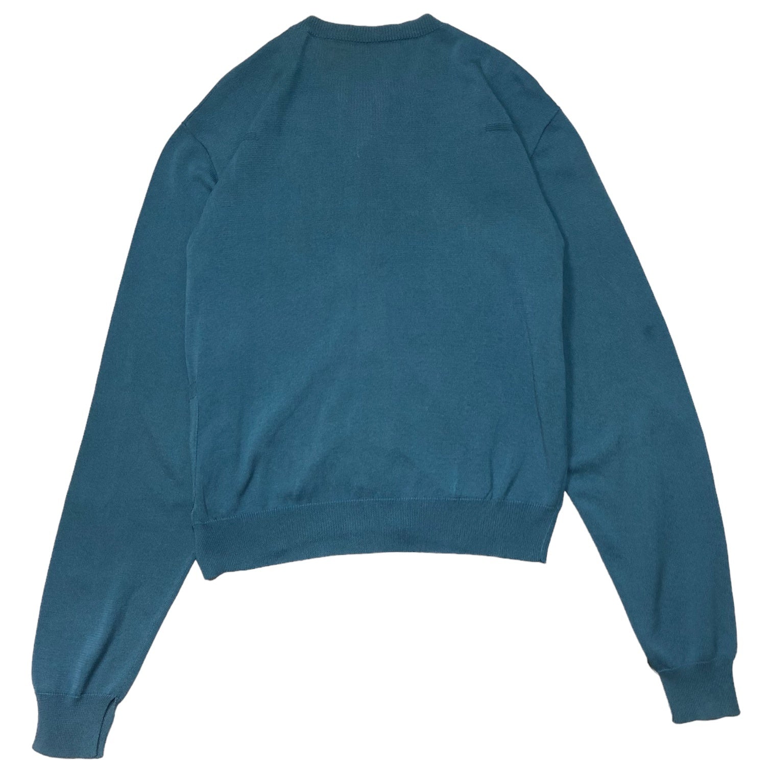 SUNSEA(サンシー) 22SS Can badge KURT's Cardigan カンバッヂ カート ニット カーディガン 22S56 SIZE 3(L) ブルー エルヴィス缶バッヂ