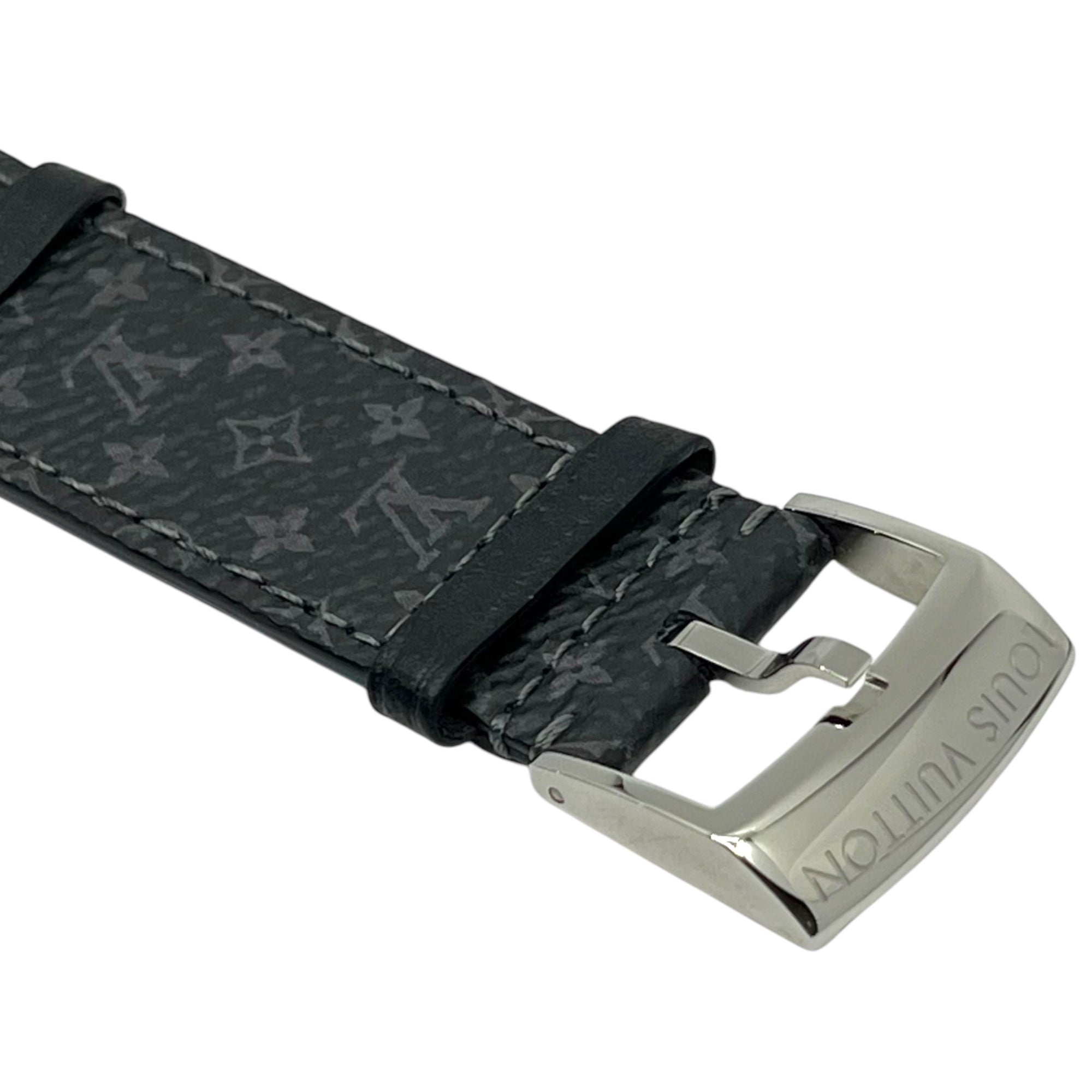 LOUIS VUITTON(ルイヴィトン) タンブール ナノモノグラム エクリプス キャンバス ストラップ L 替え ベルト L/L ブラック R10209 ケース付き スマートウォッチ 腕時計