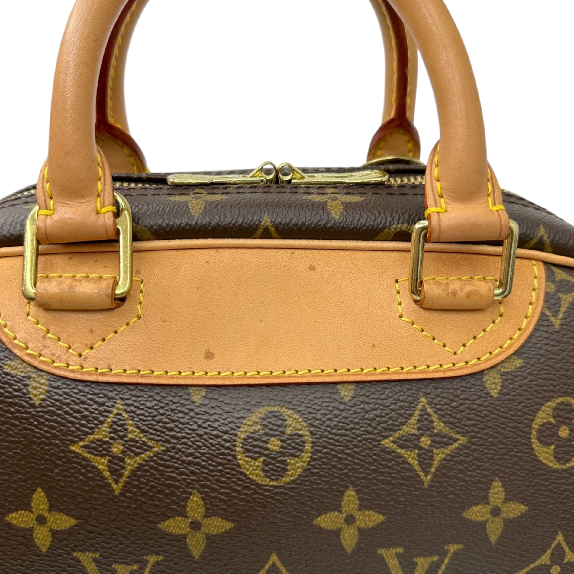 LOUIS VUITTON(ルイヴィトン) 04's Trouville トゥルーヴィル ハンド バッグ 化粧鞄 型番:M42228 製造番号1004 ブラウン 2004年製造