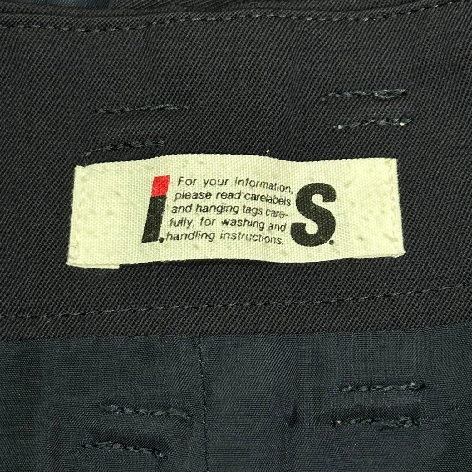 i.s. ISSEY MIYAKE(アイエス イッセイミヤケ) 91AW Buckle Design Button Tailored Jacket Set バックル デザイン ボタン テーラード ジャケット セットアップ IS13-FD023 M ネイビー 90's 90年代 ヴィンテージ スカート