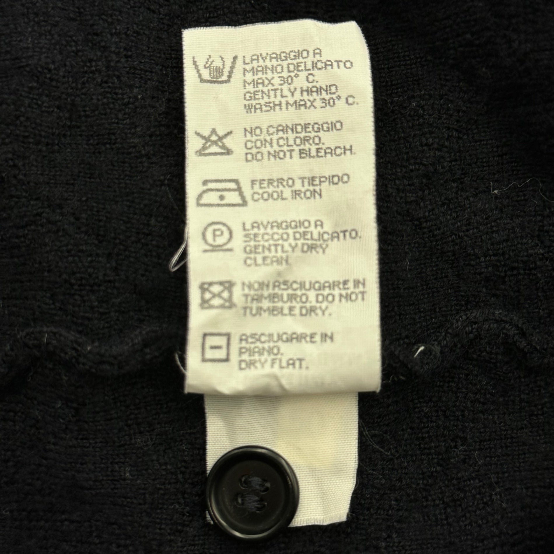 ARMANI COLLEZIONI(アルマーニコレツィオーニ) 90's 100% Merino Wool L/S Knit Polo Shirt メリノウール 100% 長袖 ニット ポロシャツ 5005B TG 50 ネイビー