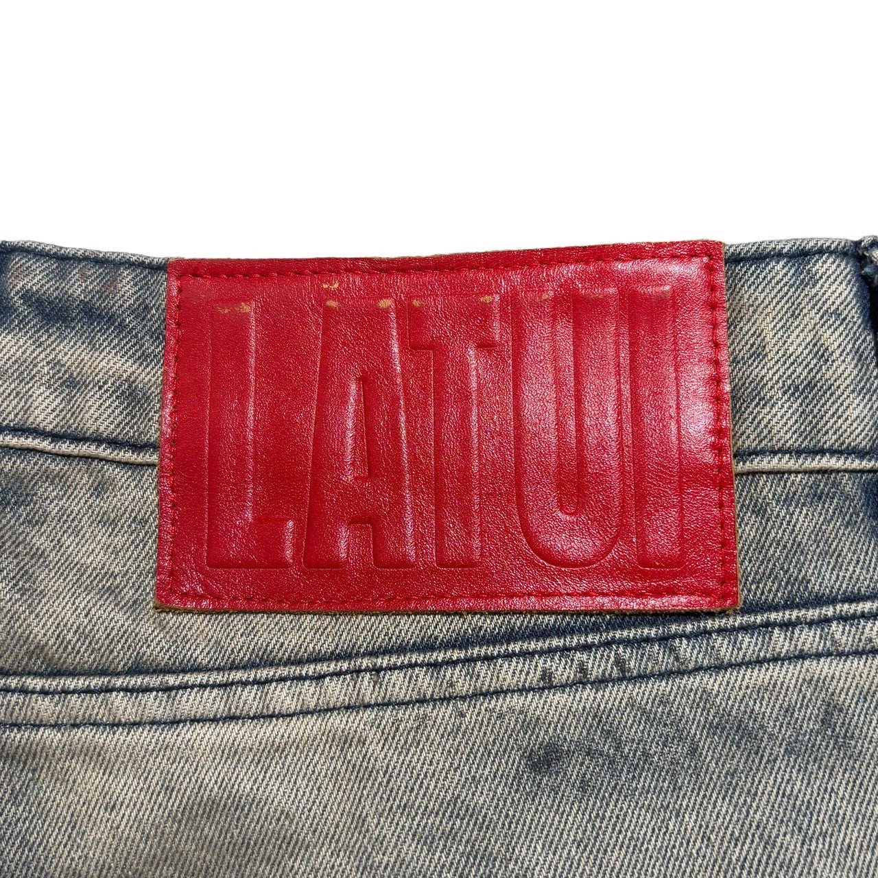 ATELIER LATUI(アトリエラトゥイ) ASSylum*69 JEANS LIMITED EDITION デストロイ加工 カーゴ バギー デニム パンツ L インディゴ ベトナム発気鋭ブランド ワイド ダメージ