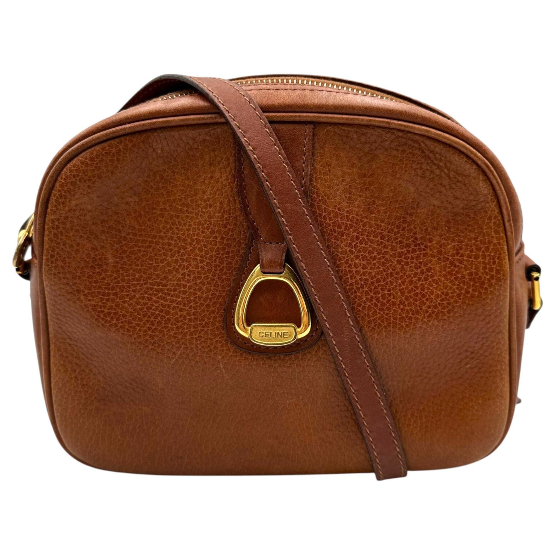 CELINE(セリーヌ) VINTAGE LEATHER SHOULDER BAG ヴィンテージ レザー ショルダー バッグ ブラウン