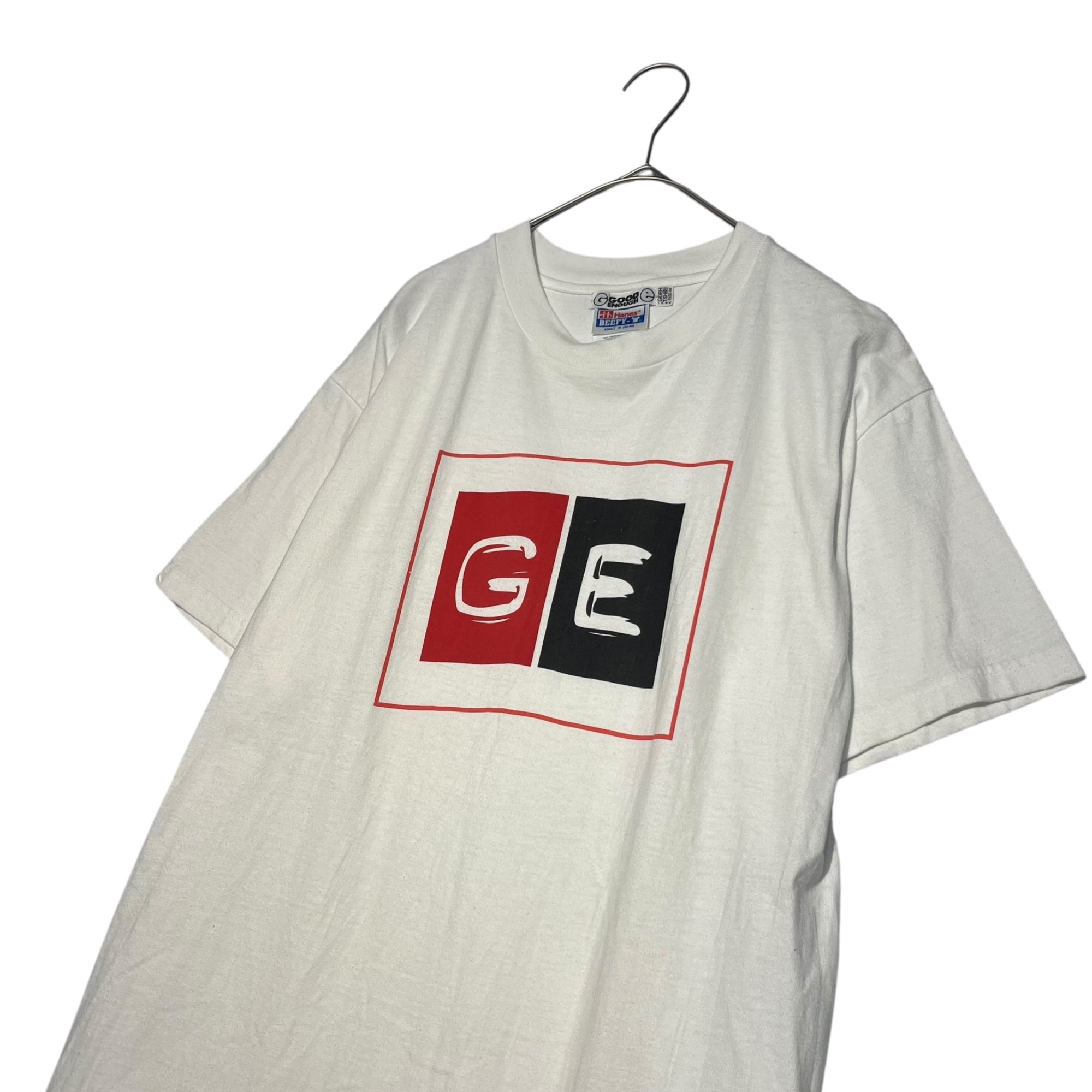 GOODENOUGH(グッドイナフ) 90's GE logo print T-shirt 90年代 GEロゴ プリント Tシャツ M ホワイト ヘインズボディ