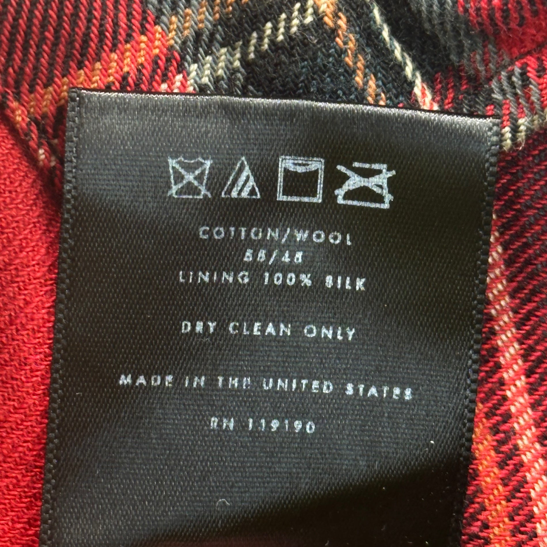 Fear of God(フィアオブゴッド) 2013-2014 second collection Back Zip Tartan Check shirt セカンドコレクション タータンチェック バックジップ シャツ S レッド×グリーン