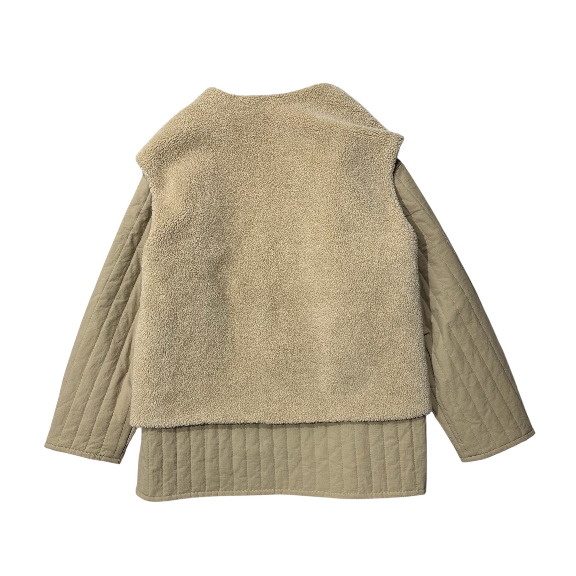 BEAUTY&YOUTH(ユナイテッドアローズビューティー&ユース) 3WAY Boa Quilting Jaket ボア キルティング ジャケット 1625-199-4650 S ベージュ