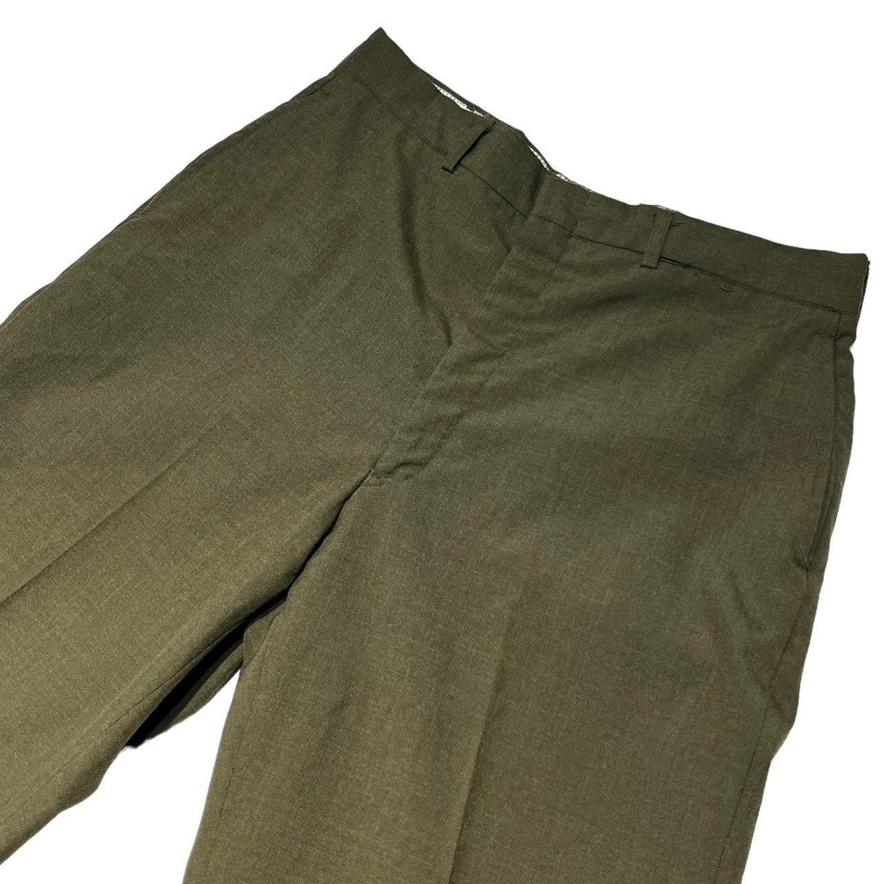 US ARMY(アメリカ軍) 70's TYPE II polywool trousers ポリ ウール トラウザー パンツ 8405-00-611-9117 34R オリーブ 1976年製 70年代 ヴィンテージ スラックス