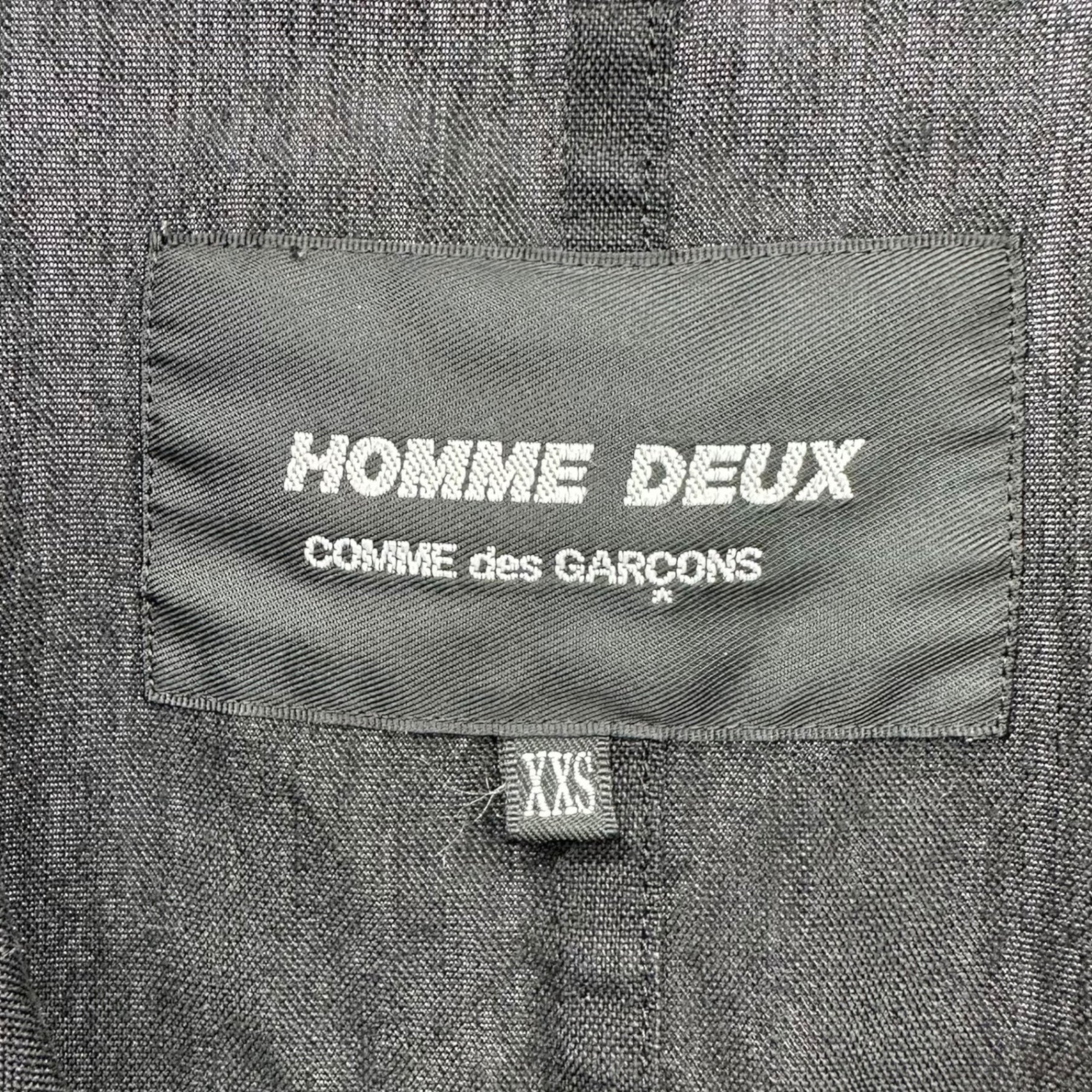 COMME des GARCONS HOMME DEUX(コムデギャルソンオムドゥ) 11SS Linen nylon product-dyed 3B jacket リネン ナイロン 製品染め 3B ジャケット DG-J052 XXS ブラック AD2010