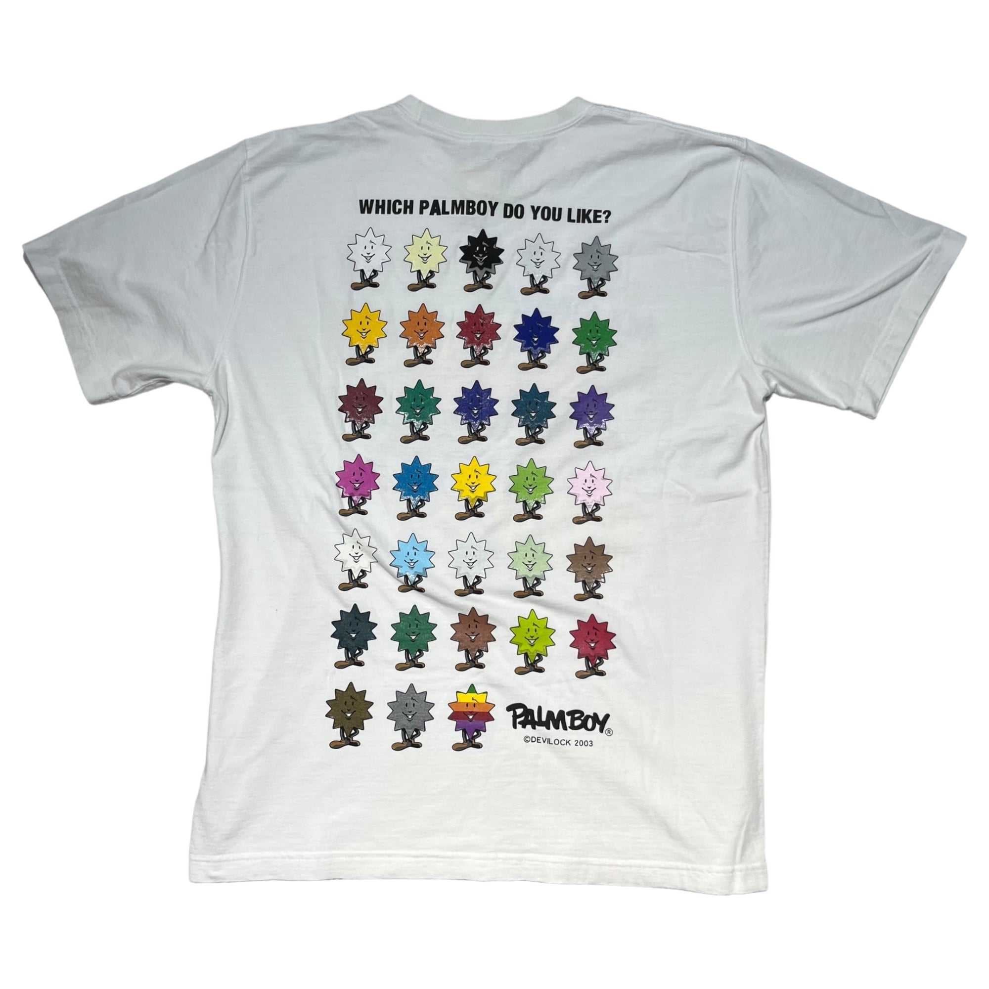 Devilock(デビロック) 00's PALM BOY Y-SHIRT パームボーイ Tシャツ ホワイト×マルチカラー