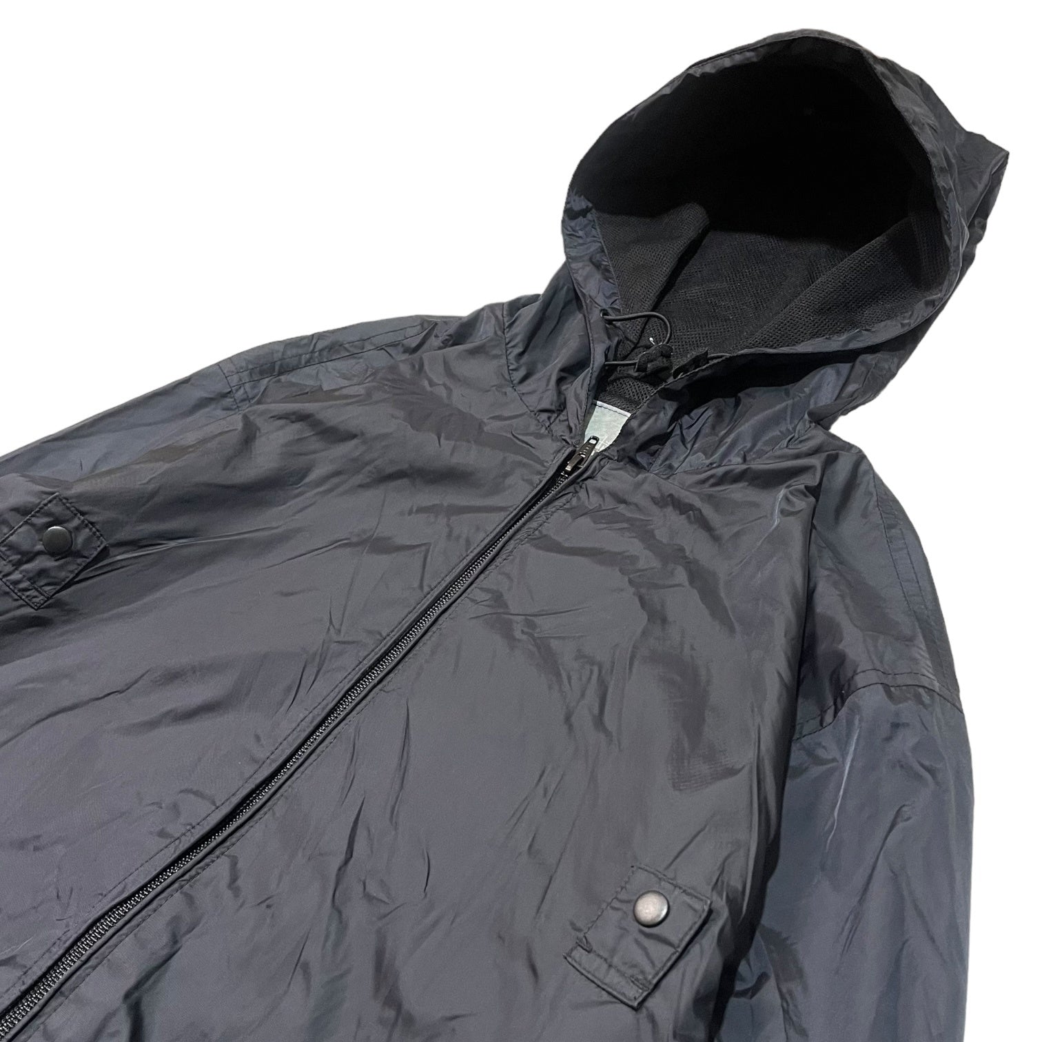 STUSSY(ステューシー) 00's nylon hoodie ナイロン パーカー フーディー マウンテンパーカー ジャケット S ネイビー