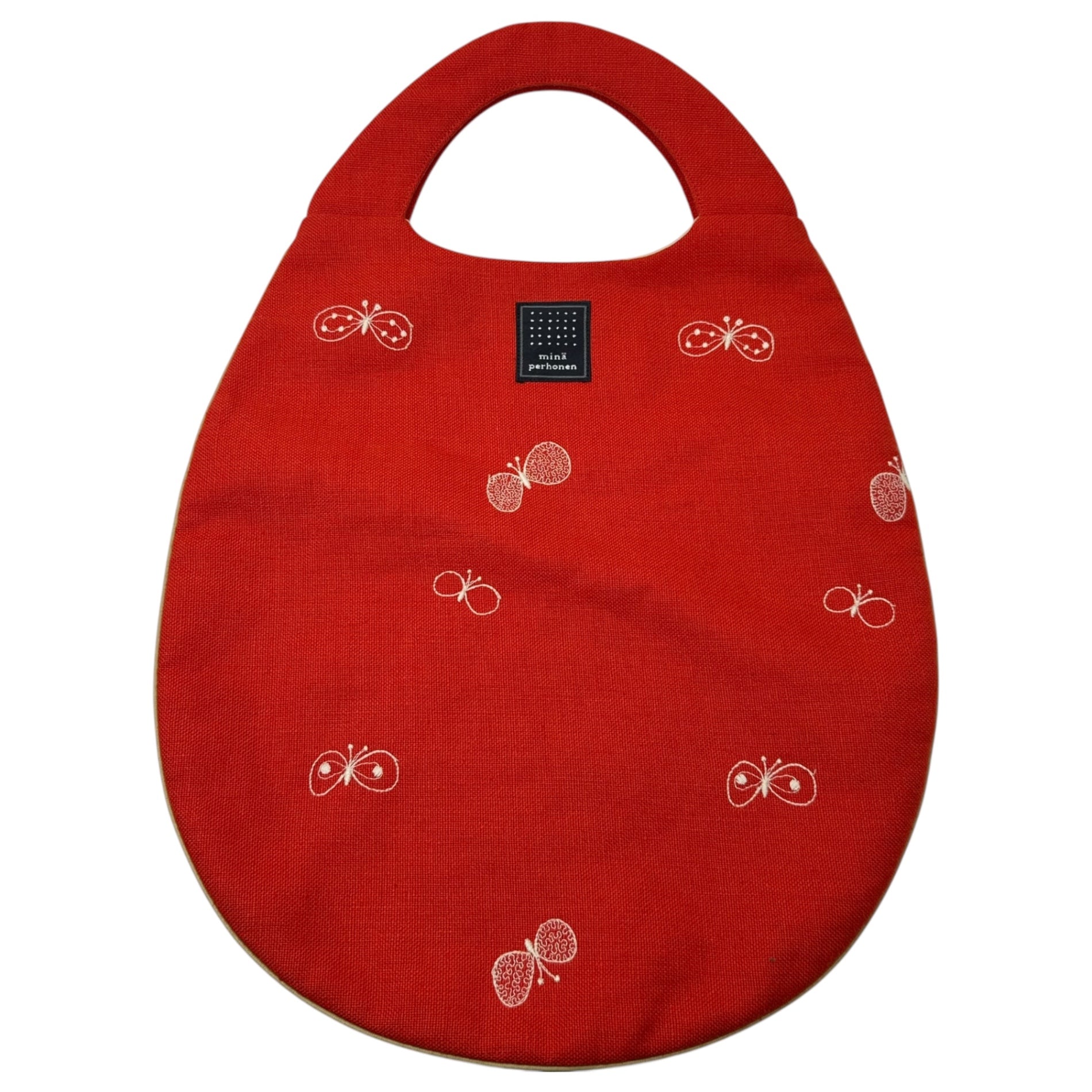 mina perhonen(ミナペルホネン) ”choucho” EGG BAG ちょうちょう エッグ バッグ レッド
