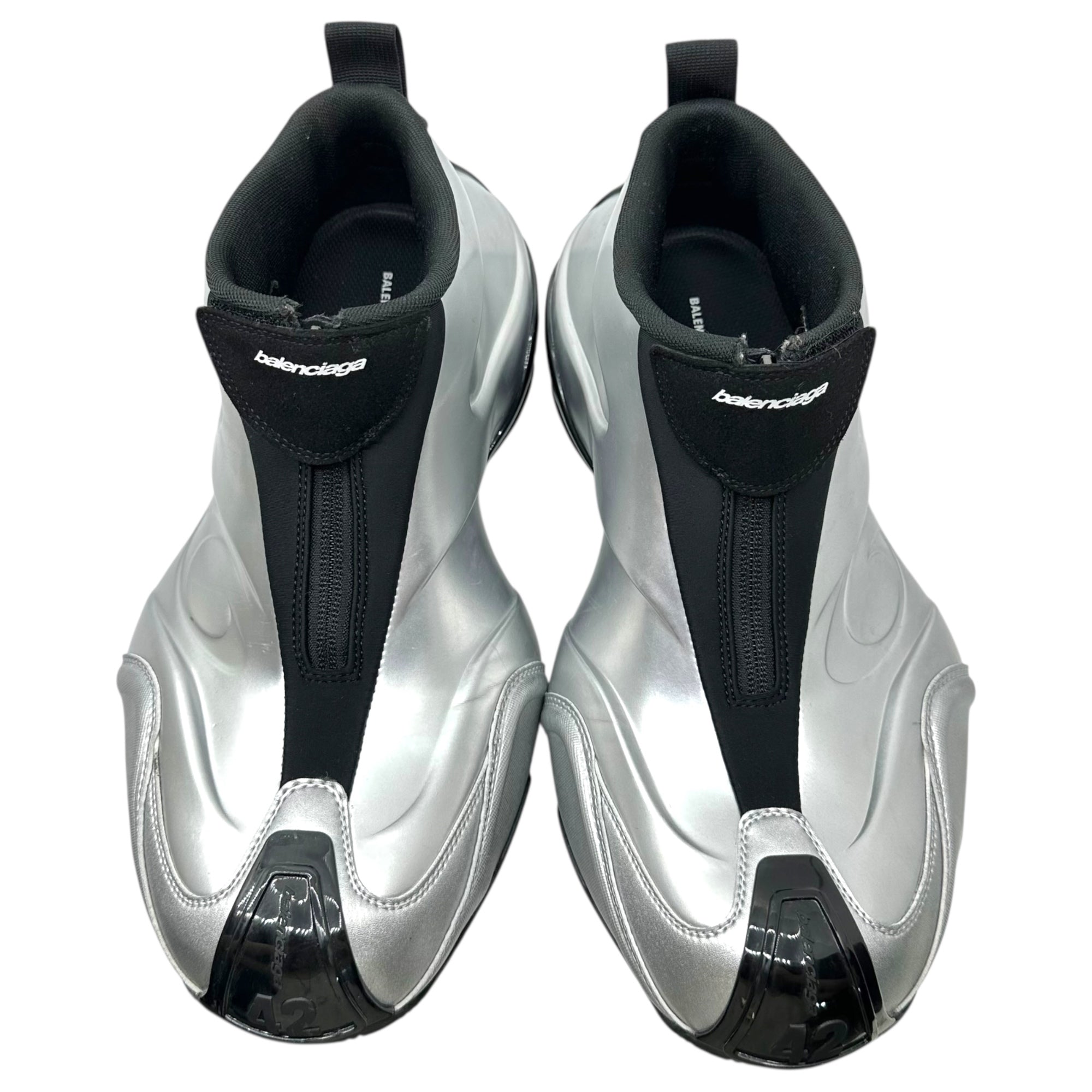 BALENCIAGA(バレンシアガ) Basketball Sneakers バスケットボール スニーカー 824909 27.5cm シルバー×ブラック