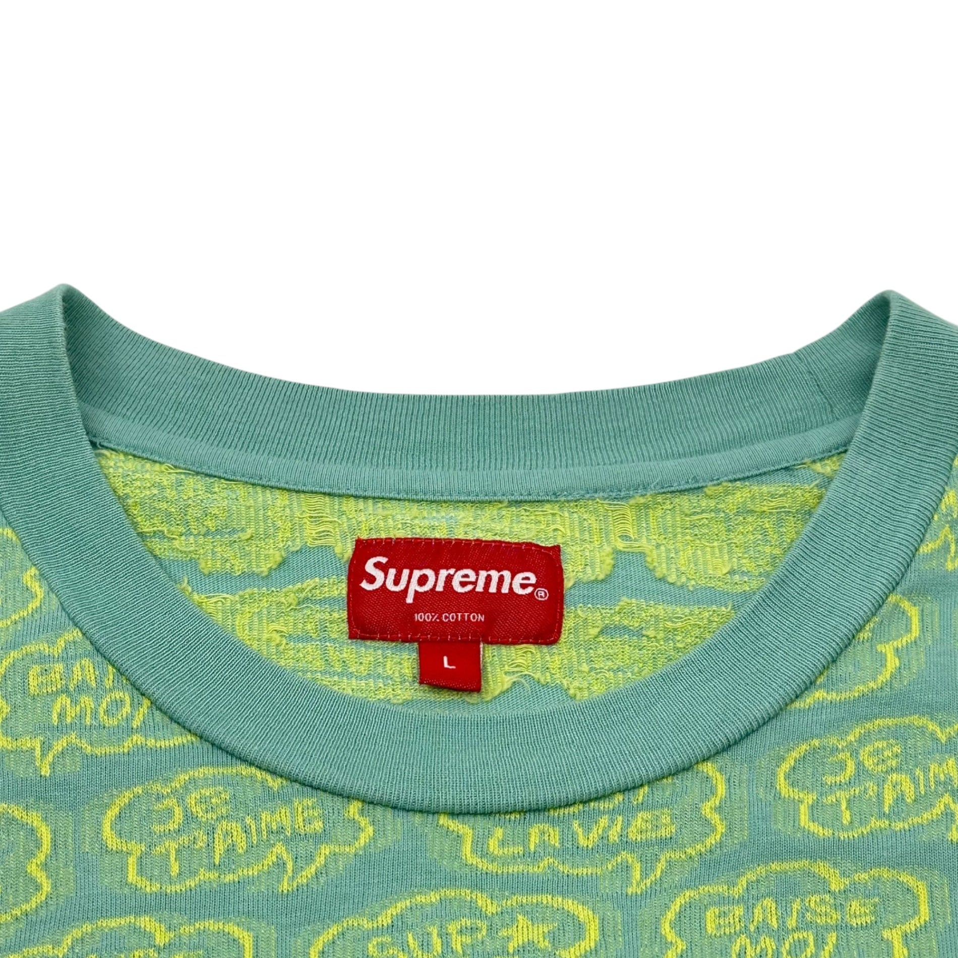 SUPREME(シュプリーム) 22SS Word Bubble Jacquard S/S Top ジャガード Tシャツ L ライトブルー