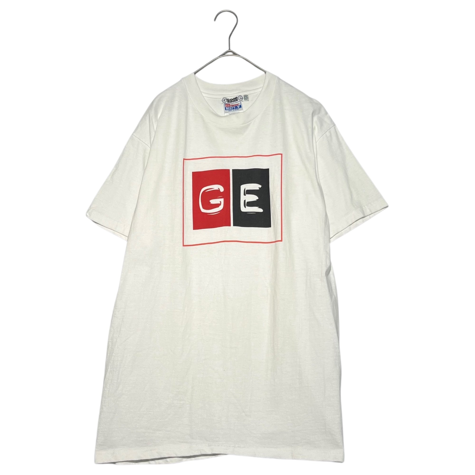 GOODENOUGH(グッドイナフ) 90's GE logo print T-shirt 90年代 GEロゴ プリント Tシャツ M ホワイト ヘインズボディ