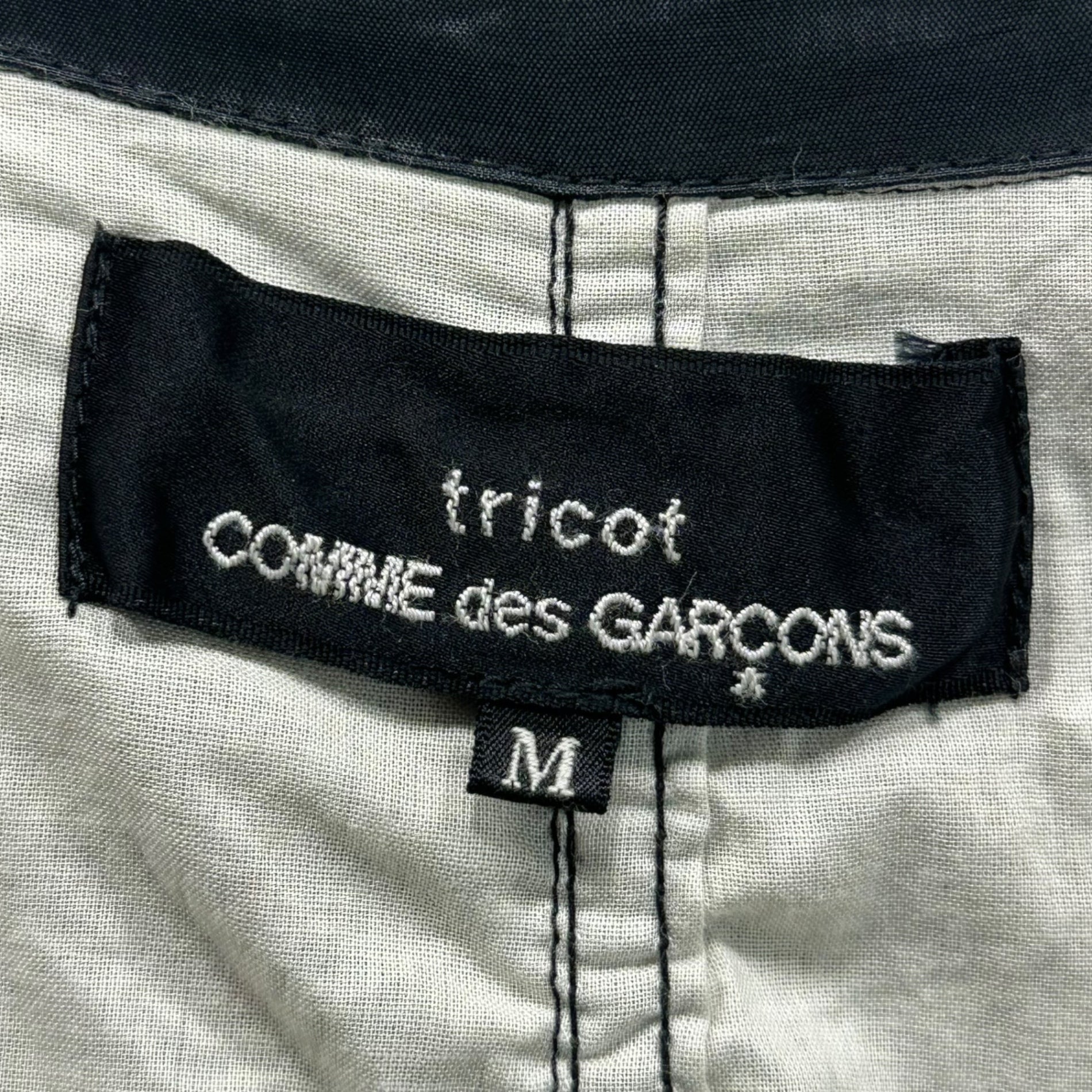 tricot COMME des GARCONS(トリココムデギャルソン) 07SS Product Washing Processing Large Button Cupra Jacket 製品洗い加工 デカボタン キュプラ ジャケット TS-J021 M ブラック AD2006