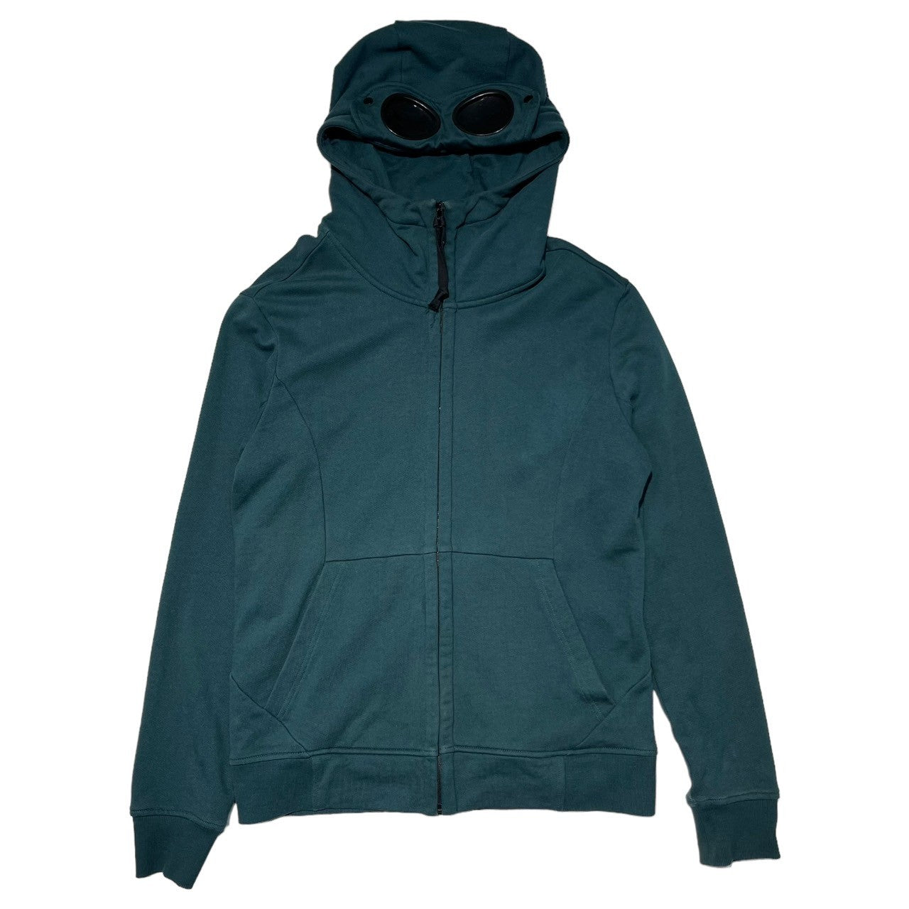 C.P.COMPANY(シーピーカンパニー) GOGGLE ZIP UP COTTON HOODIE ゴーグル ジップ アップ フーディー パーカー 04CMSS061A M グリーン