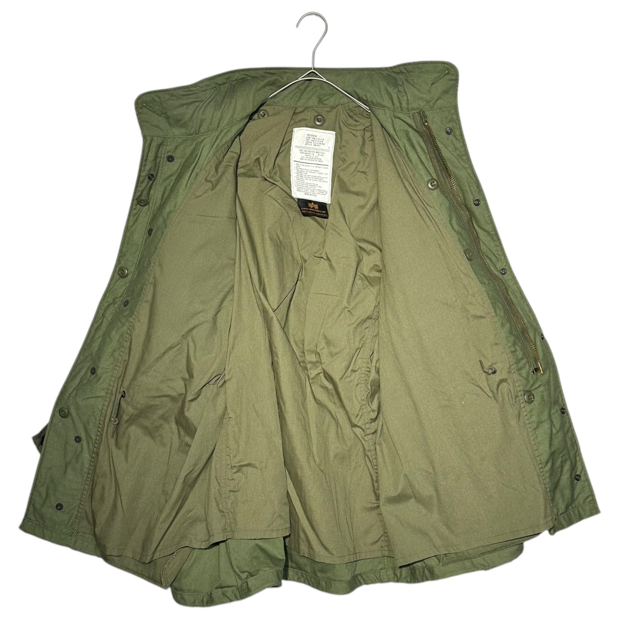 ALPHA INDUSTRIES(アルファ インダストリーズ) M65 field jacket フィールド ジャケット 8415-01-099-7842 LARGE REGULAR グリーン ミリタリー