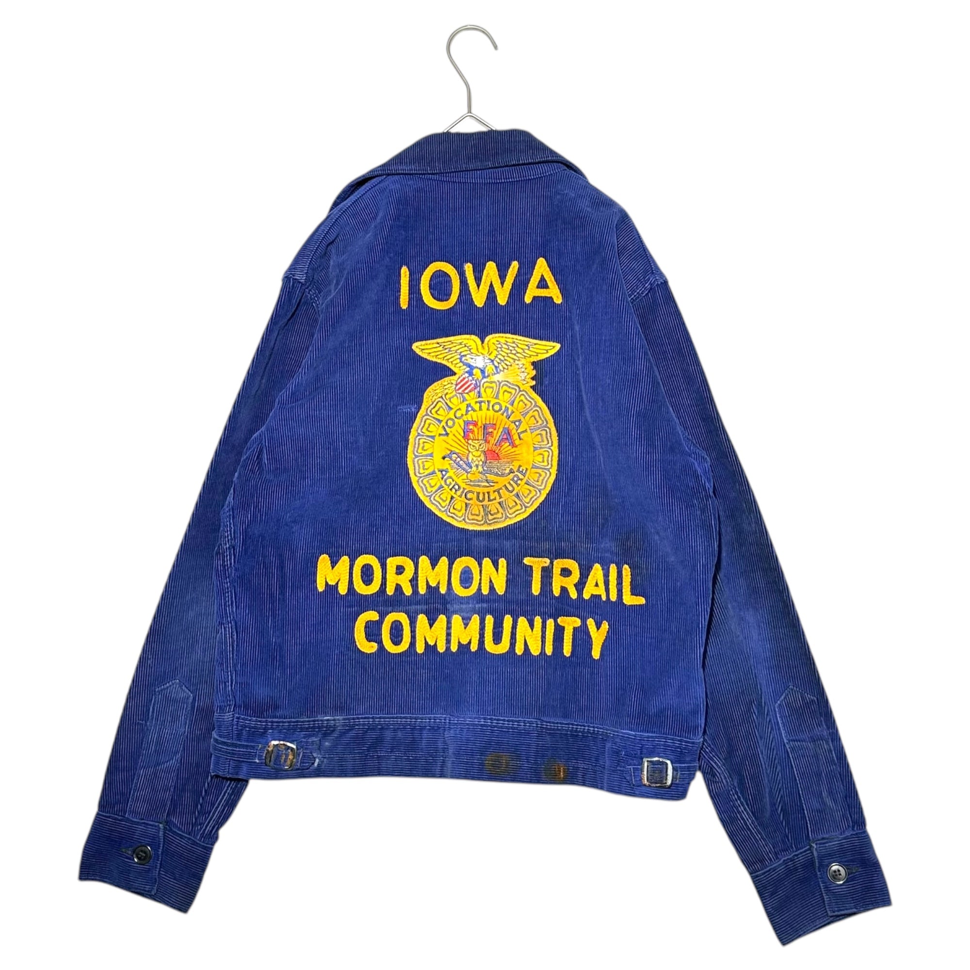 FUTURE FARMERS(フューチャーファーマーズ) 60's~70's "IOWA" FFA farmer's jacket アイオワ州 ヴィンテージ ファーマーズ ジャケット 40(L程度) ブルー 60年代~70年代 TALONジップ ブルゾン