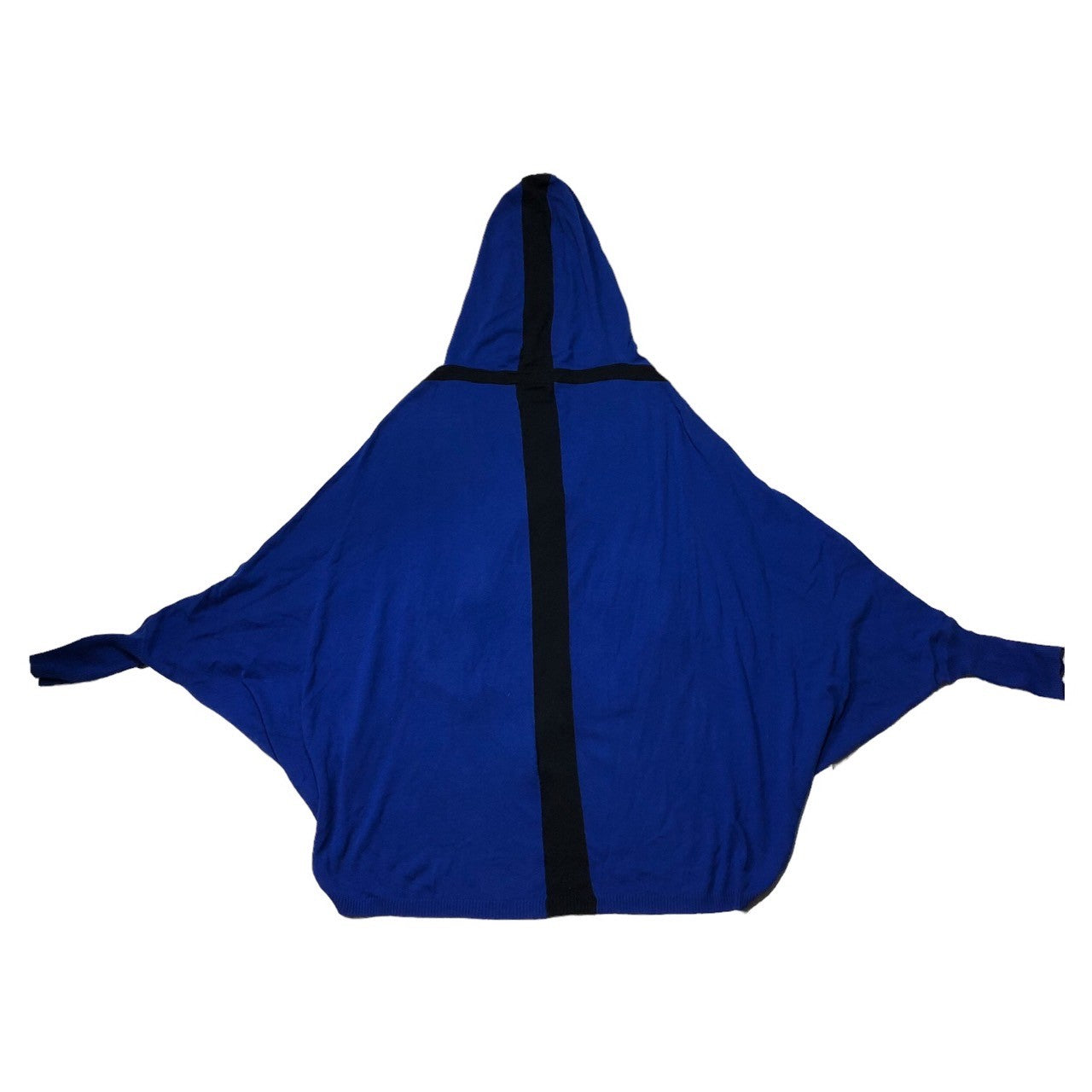 MARITHE FRANCOIS GIRBAUD(マリテフランソワジルボー) 00's Momonga hoodie モモンガ ジップ パーカー ドルマン ワイド F5-8317 S ブルー×ブラック Y2K