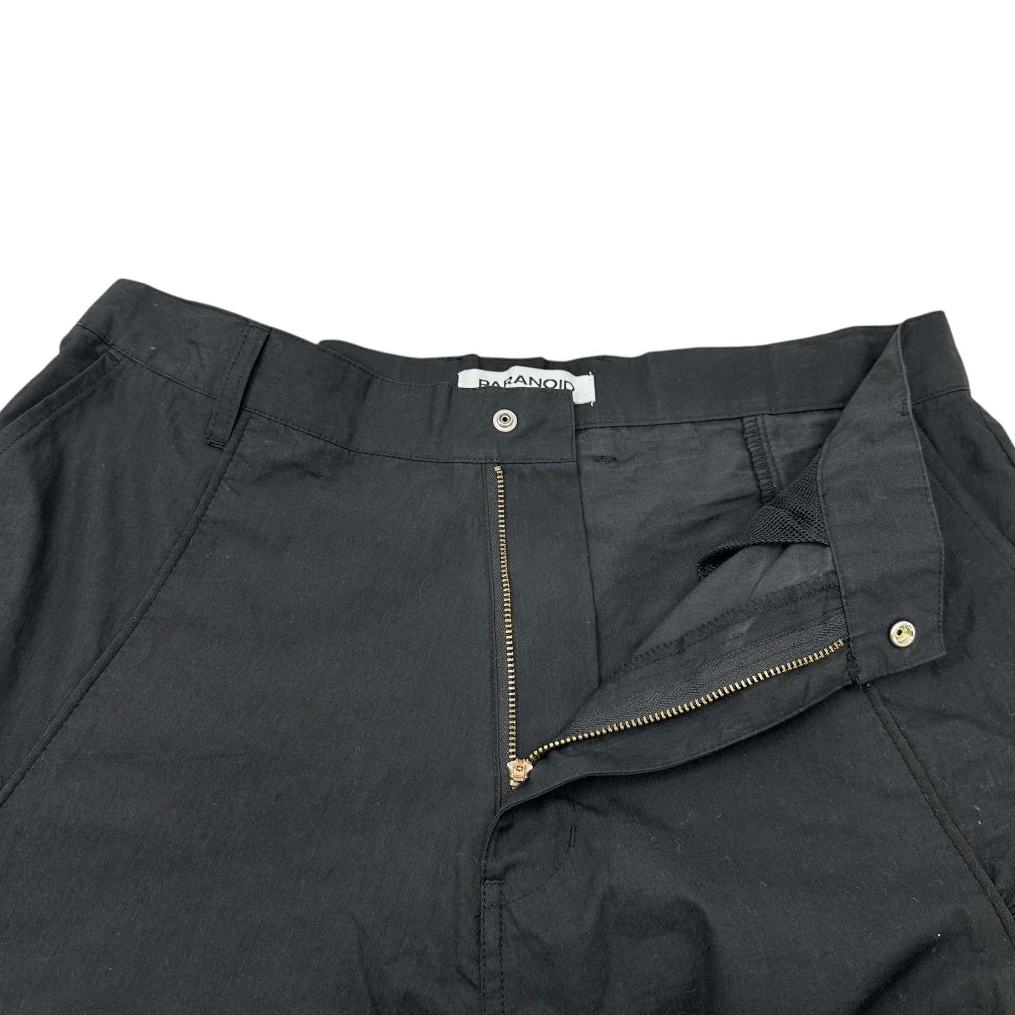 PARANOID(パラノイド) 24SS GATHER PANTS ギャザー パンツ 24S006_12 L ブラック ナイロン ギミック