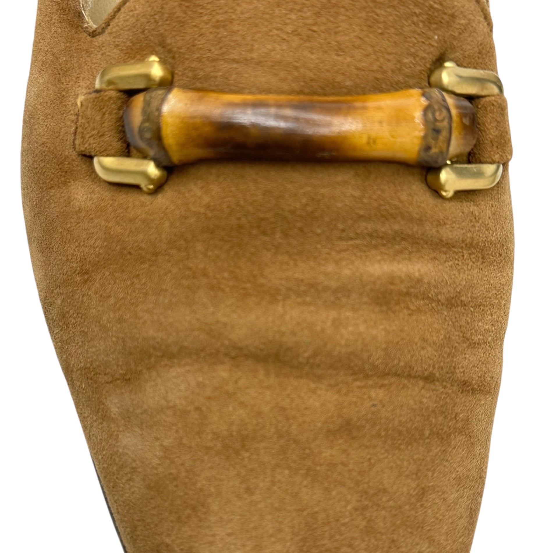 GUCCI(グッチ) Bamboo Horsebit Suede Loafer バンブー ホースビット スウェード ローファー 1387 36 1/2C(23cm程度) ブラウン レザー シューズ