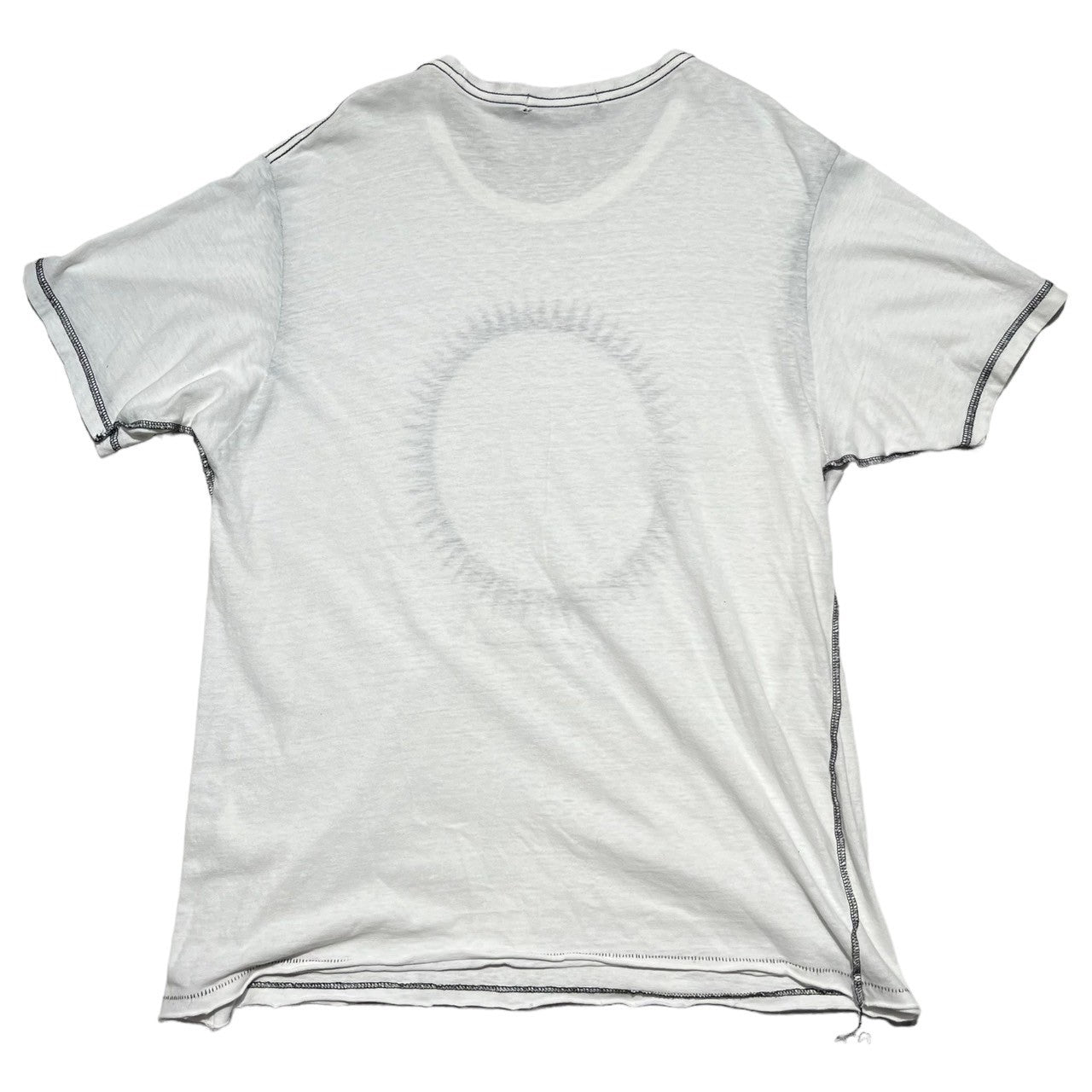 UNDERCOVERISM × COMME des GARCONS(アンダーカバーイズム×コムデギャルソン) 03SS 「SCAB」 GIZ CIRCLE T-SHIRT スキャブ ギズ サークル Tシャツ コラボ M ホワイト×ブラック 少数生産 稀少品