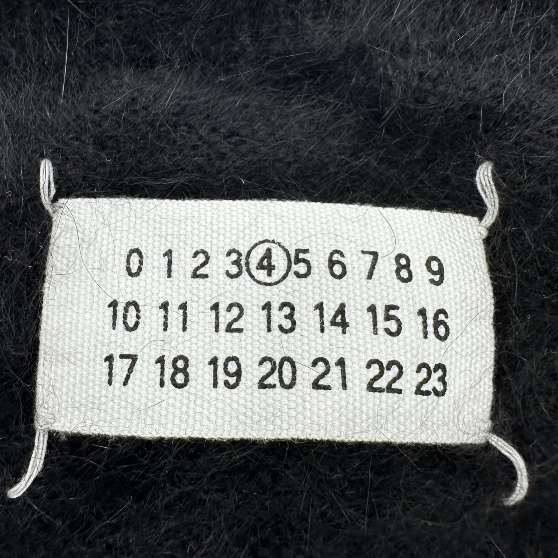 Maison Martin Margiela(メゾン マルタンマルジェラ) 11AW V-neck Shaggy Knit Pullover Vネック シャギー ニット プルオーバー S31HA0423 M ブラック ④ライン