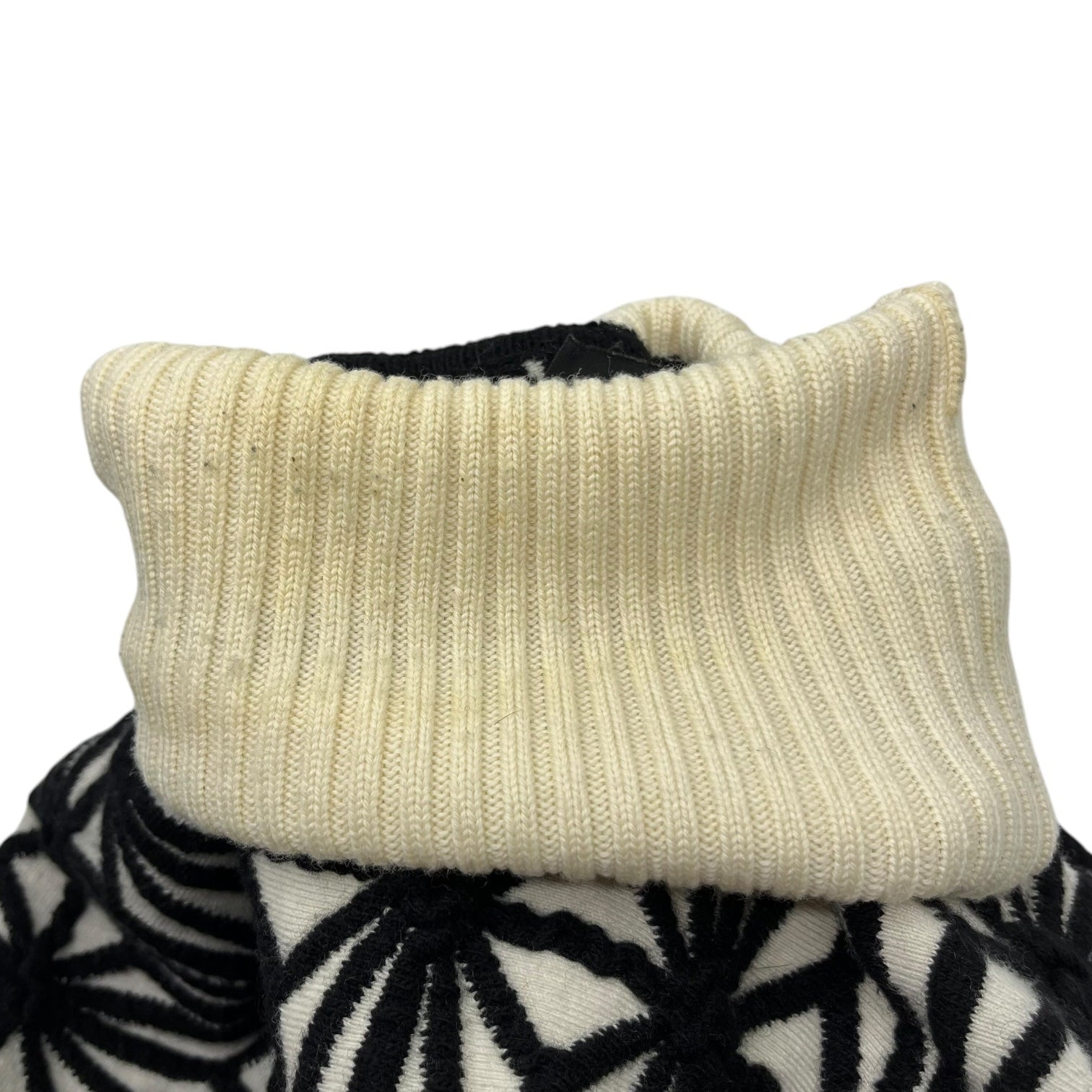 DSQUARED2(ディースクエアード) Turtleneck knit pullover タートルネック 編み ニット プルオーバー S71HA0680 M アイボリー×ブラック