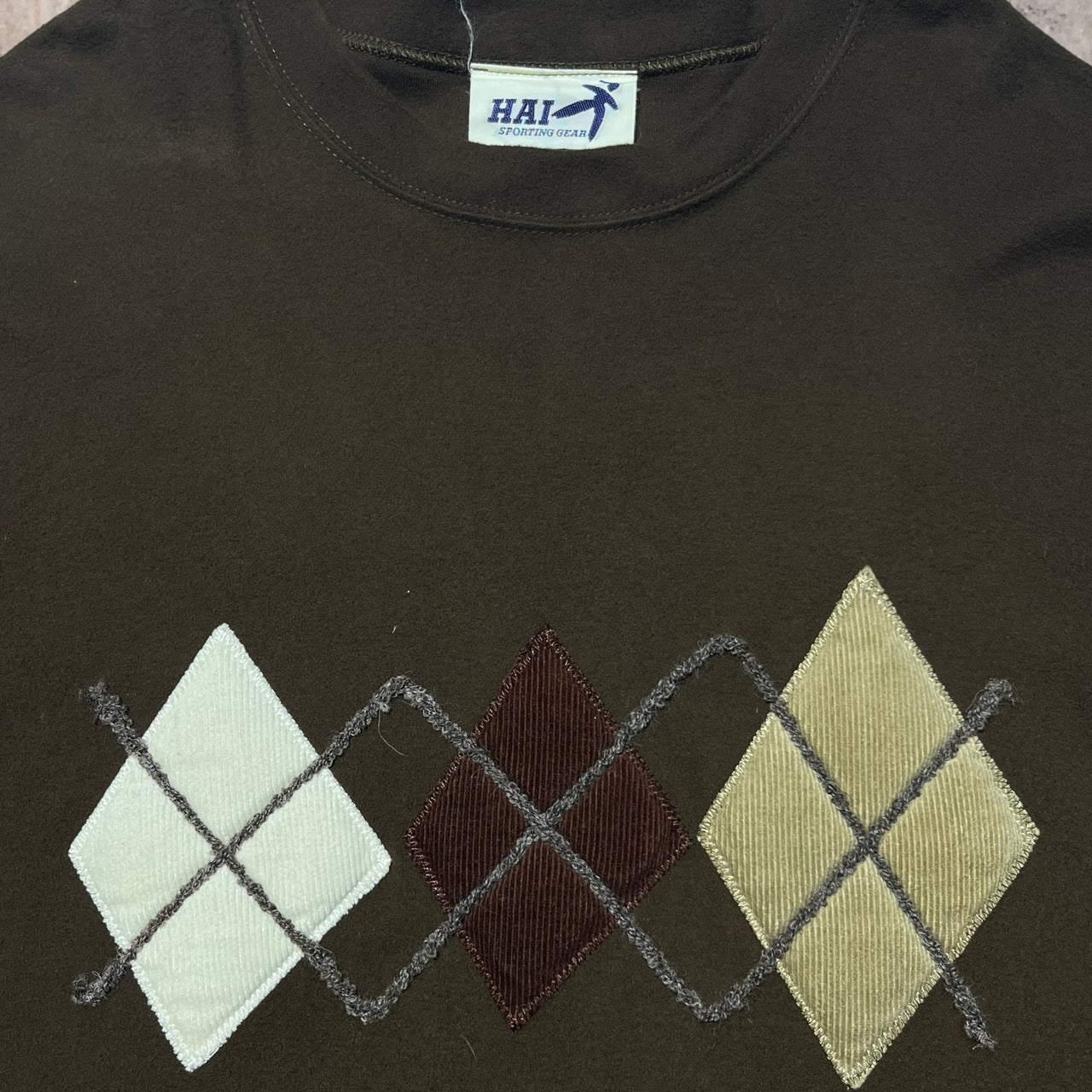 HAI SPORTING GEAR ISSEY MIYAKE(ハイスポルティングギア イッセイミヤケ) 90'sステッチワークプルオーバー M ブラウン