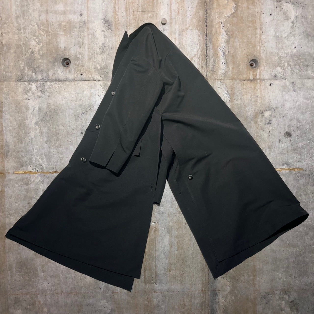 THE RERACS(ザリラクス) 22SS PEAKED LAPEL DOUBLE BREASTED COAT/オーバーサイズダブルチェスターコート/サイドスリット 22SS-RECT-318L-F 48(Lサイズ程度) ブラック