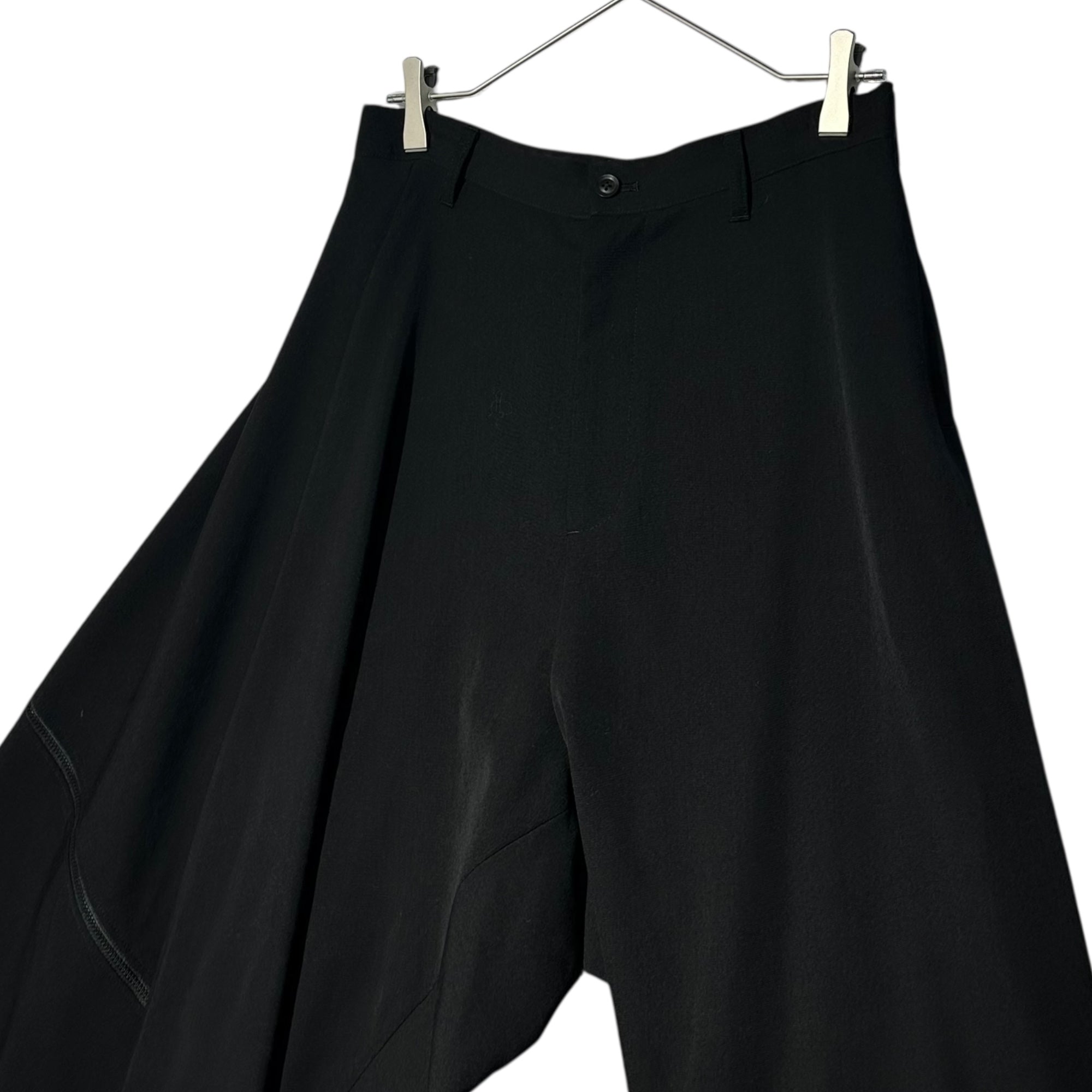 B YOHJI YAMAMOTO(ビー ヨウジヤマモト) Zip Design Asymmetrical Shorts ジップデザイン アシンメトリー ハーフパンツ NV-P58-100 2(M程度) ブラック