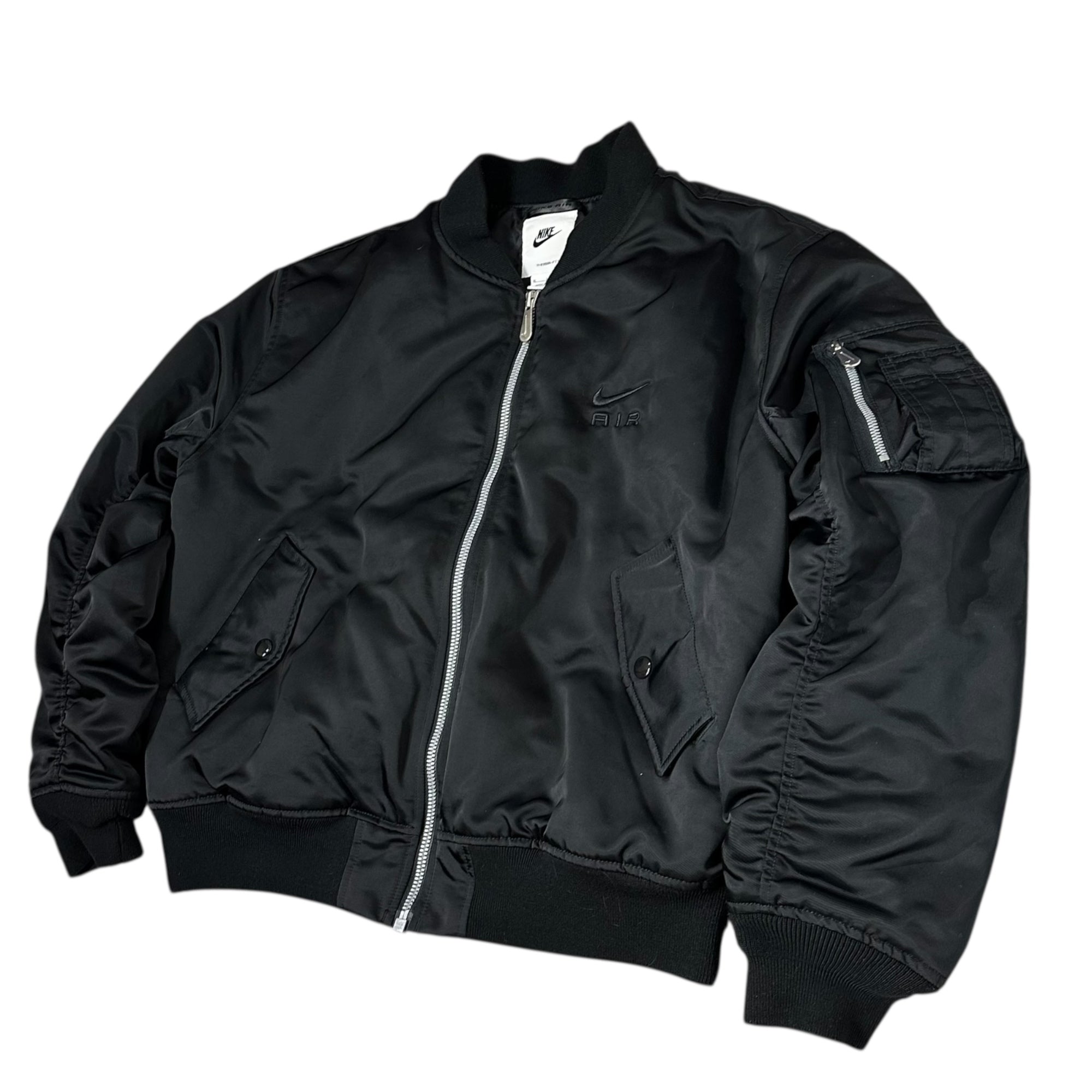 NIKE(ナイキ) AS M NSW NIKE AIR BOMBER JKT ロゴ 刺繍 ボンバー ジャケット DV9892-010 XL ブラック MA-1 ブルゾン