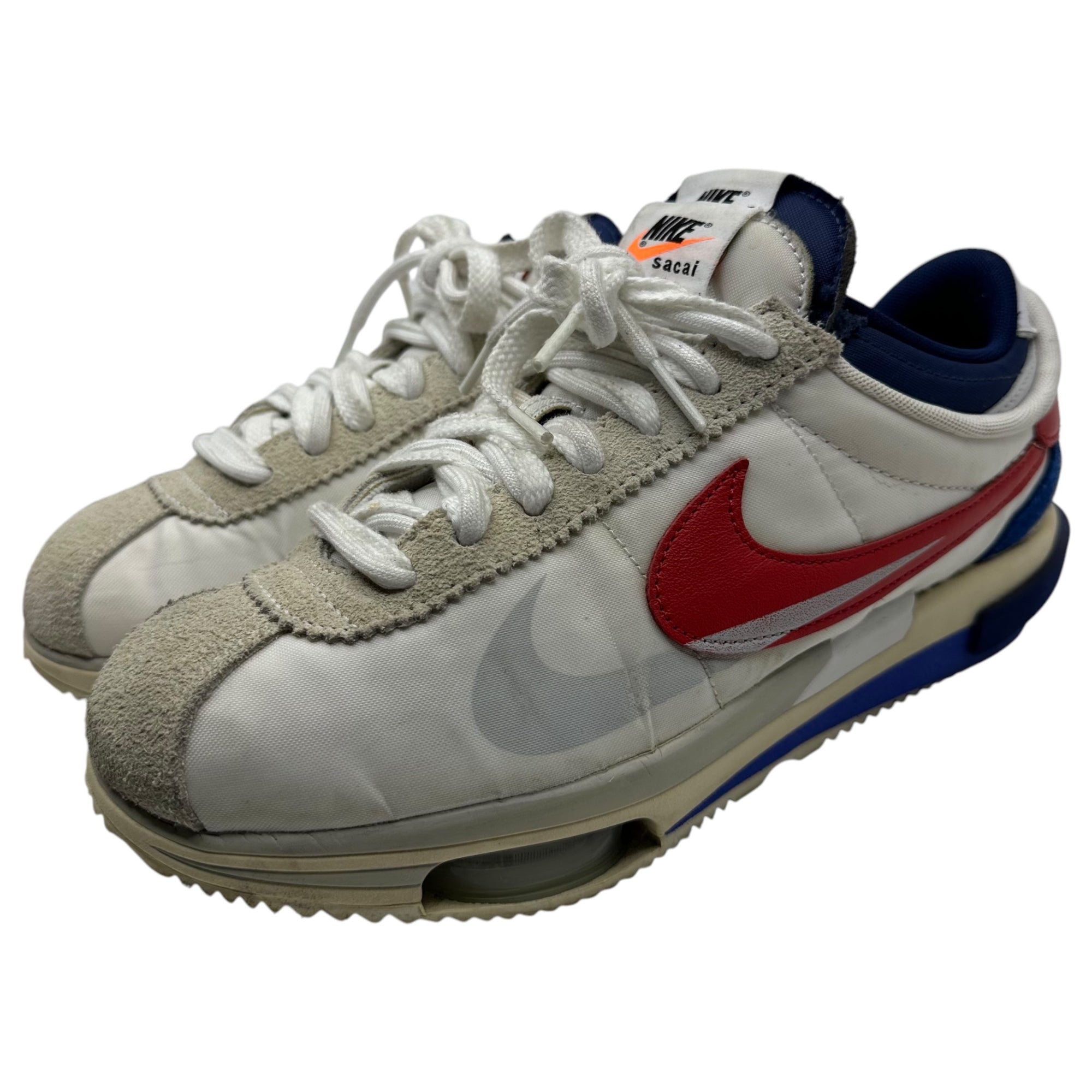 NIKE×SACAI(ナイキ×サカイ) Zoom Cortez "White and University Red" ズーム コルテッツ DQ058-100 26.5cm ホワイト×レッド 箱付