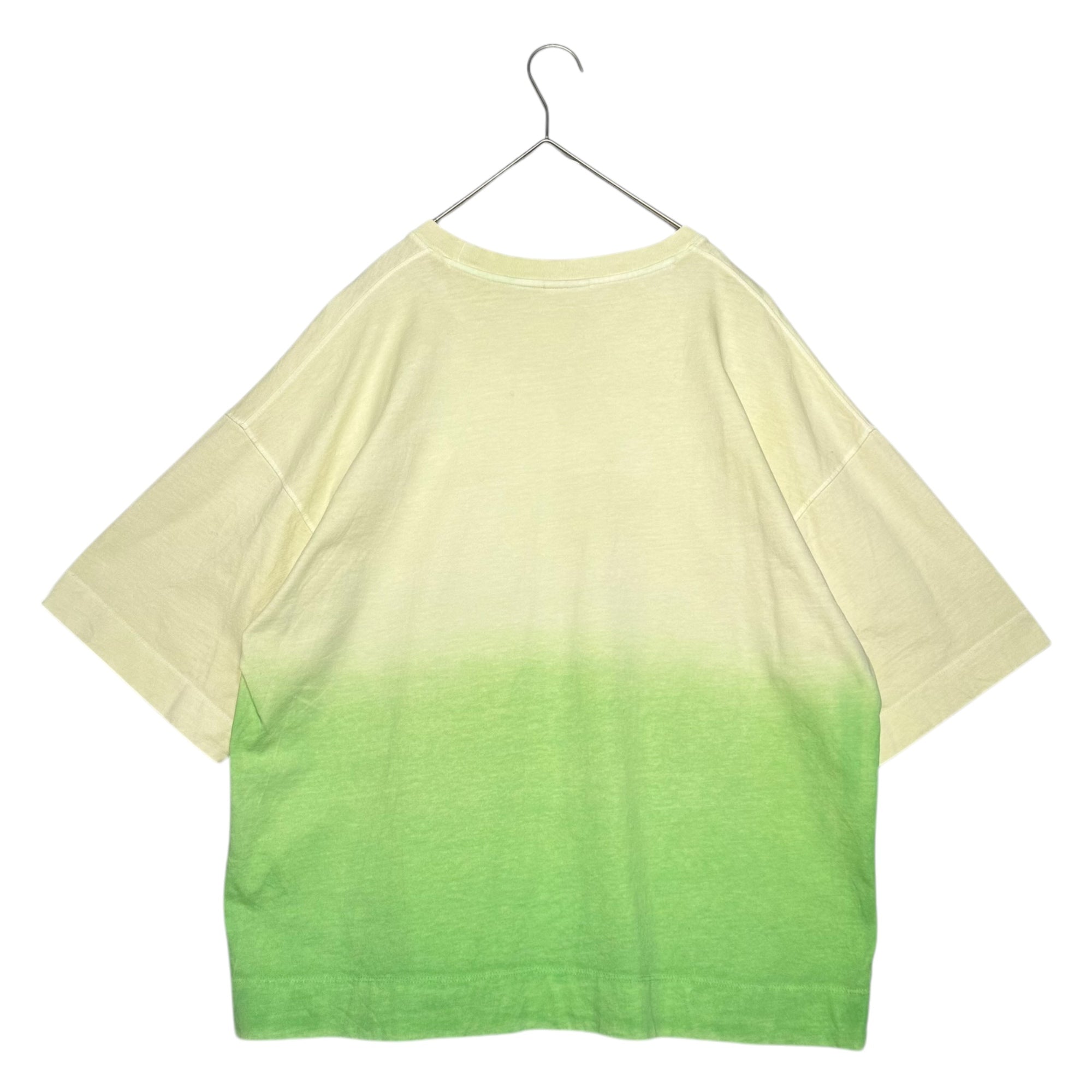 DRIES VAN NOTEN(ドリスヴァンノッテン) 23SS Harvey Gradient Big Size T-Shirt ハーヴィー グラデーション ビッグサイズ Tシャツ 011174-6625 XS(実寸XL程度) イエロー×グリーン 国内代理店タグ無し(セレクトショップ購入品)