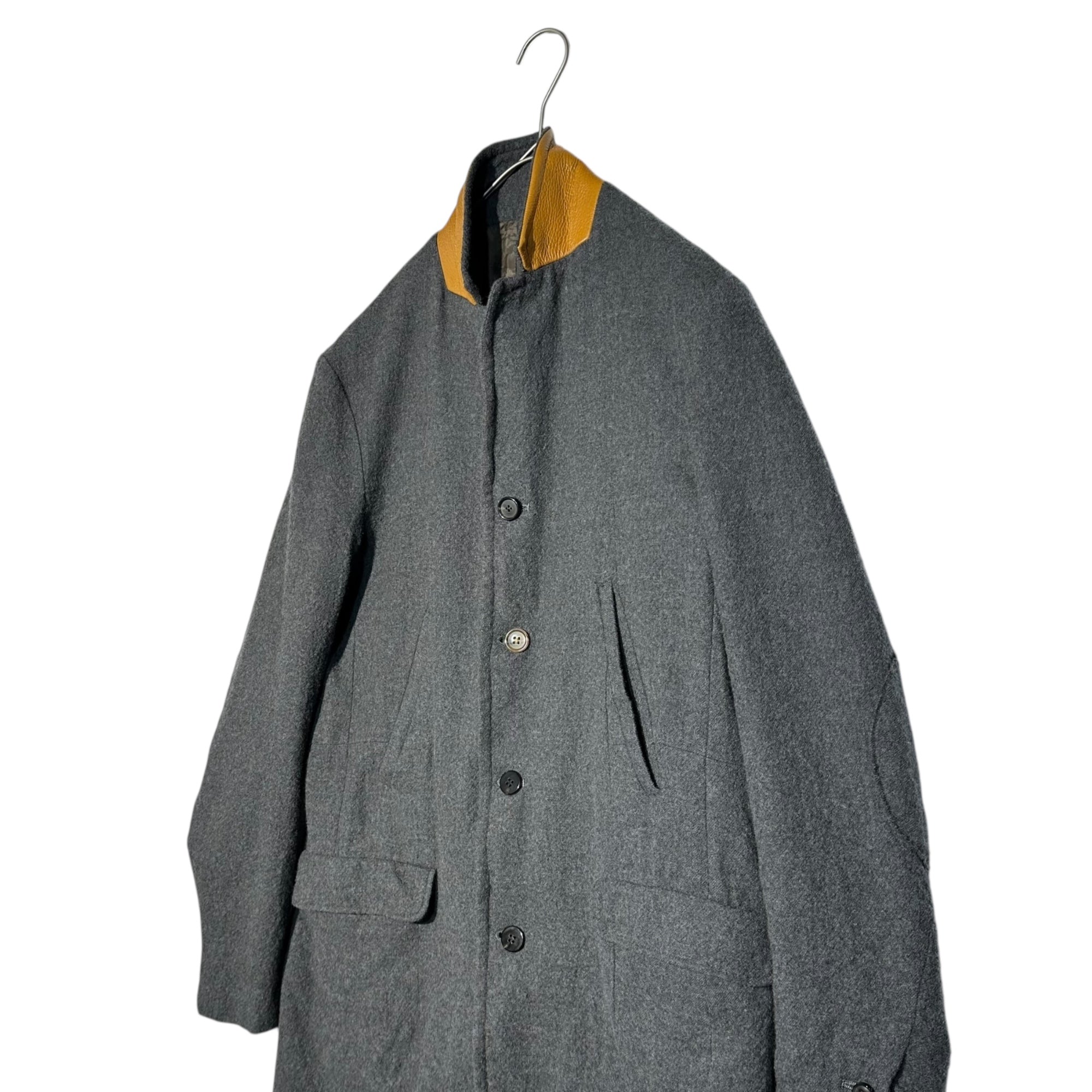 UNDERCOVER(アンダーカバー) 16AW Store exclusive frizzy long jacket chester coat 店舗限定 縮絨 ロング ジャケット チェスター コート UCR9301 2(M程度) グレー×キャメル