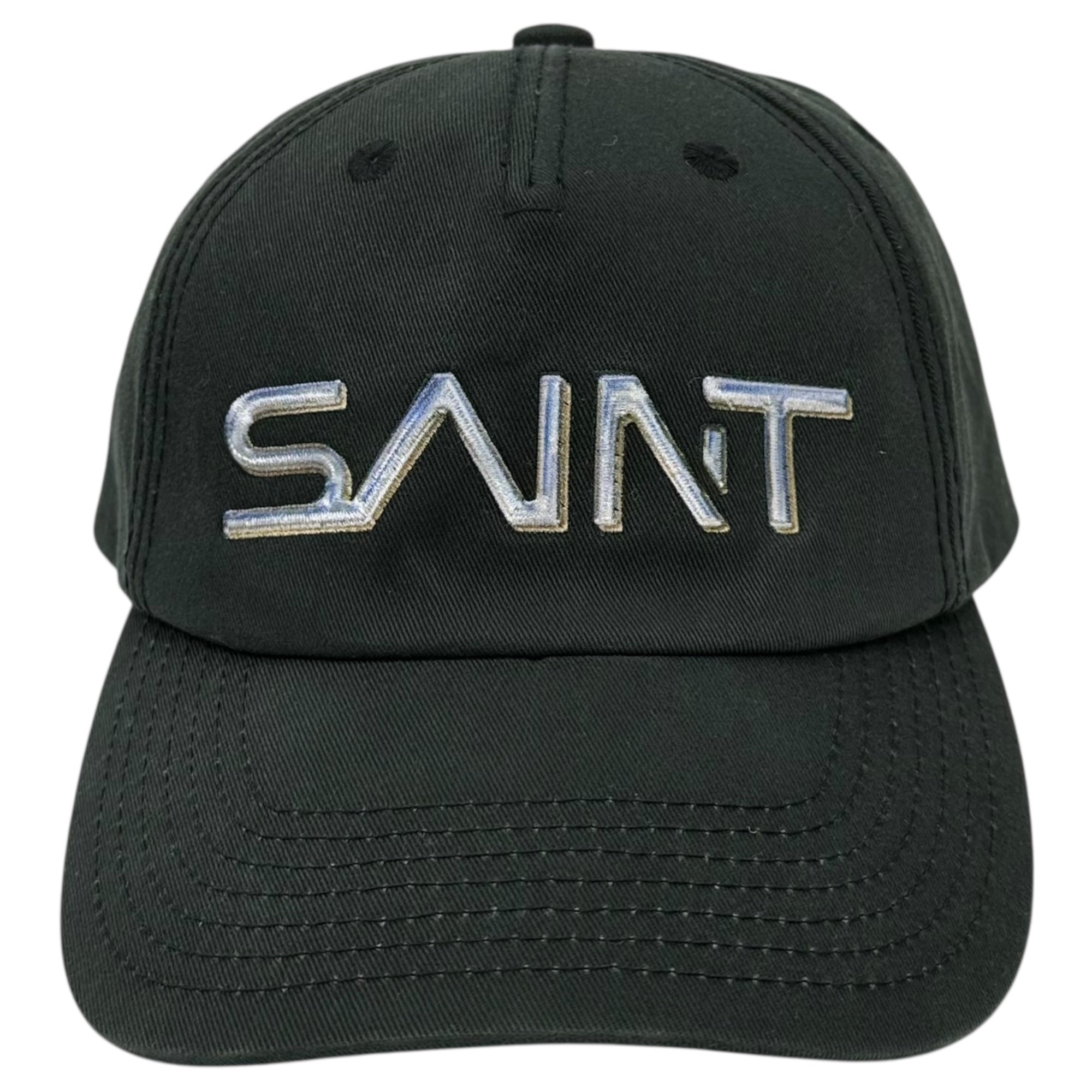 SAINT MICHAEL(セントマイケル) 25AW SORAYAMA SRYM CAP 空山基 ロゴ 刺繍 キャップ SM-HR1-0000-C81 OS ブラック 帽子 コラボ