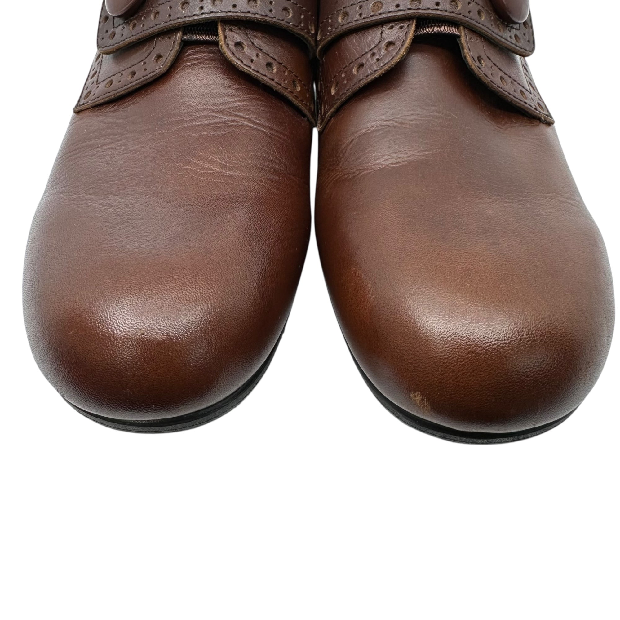 tricot COMME des GARCONS(トリココムデギャルソン) 1-Snap Medallion Leather Shoes 1スナップ メダリオン レザー シューズ TB-K105 24cm ブラウン 革靴