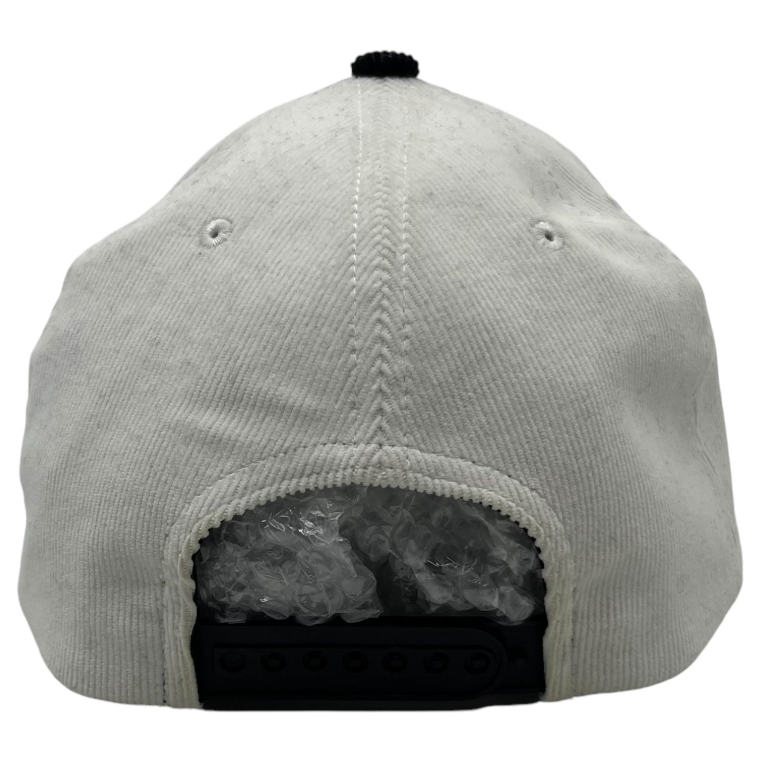 A BATHING APE(アベイシングエイプ) Corduroy College Snapback Cap カレッジ スナップバック キャップ 001CPJ801008M ホワイト×ブラック ロゴ バイカラー