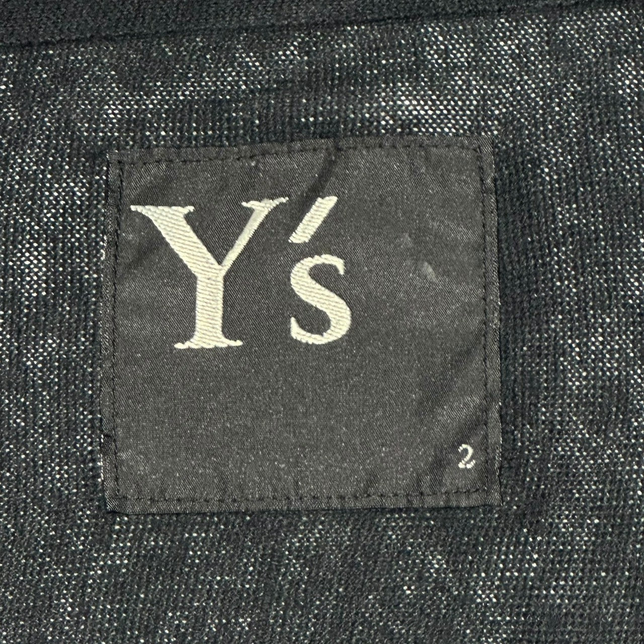 Y's(ワイズ) Line design bolero knit cardigan ラインデザイン ボレロ ニット カーディガン 羽織 2(M程度) ブラック×ホワイト