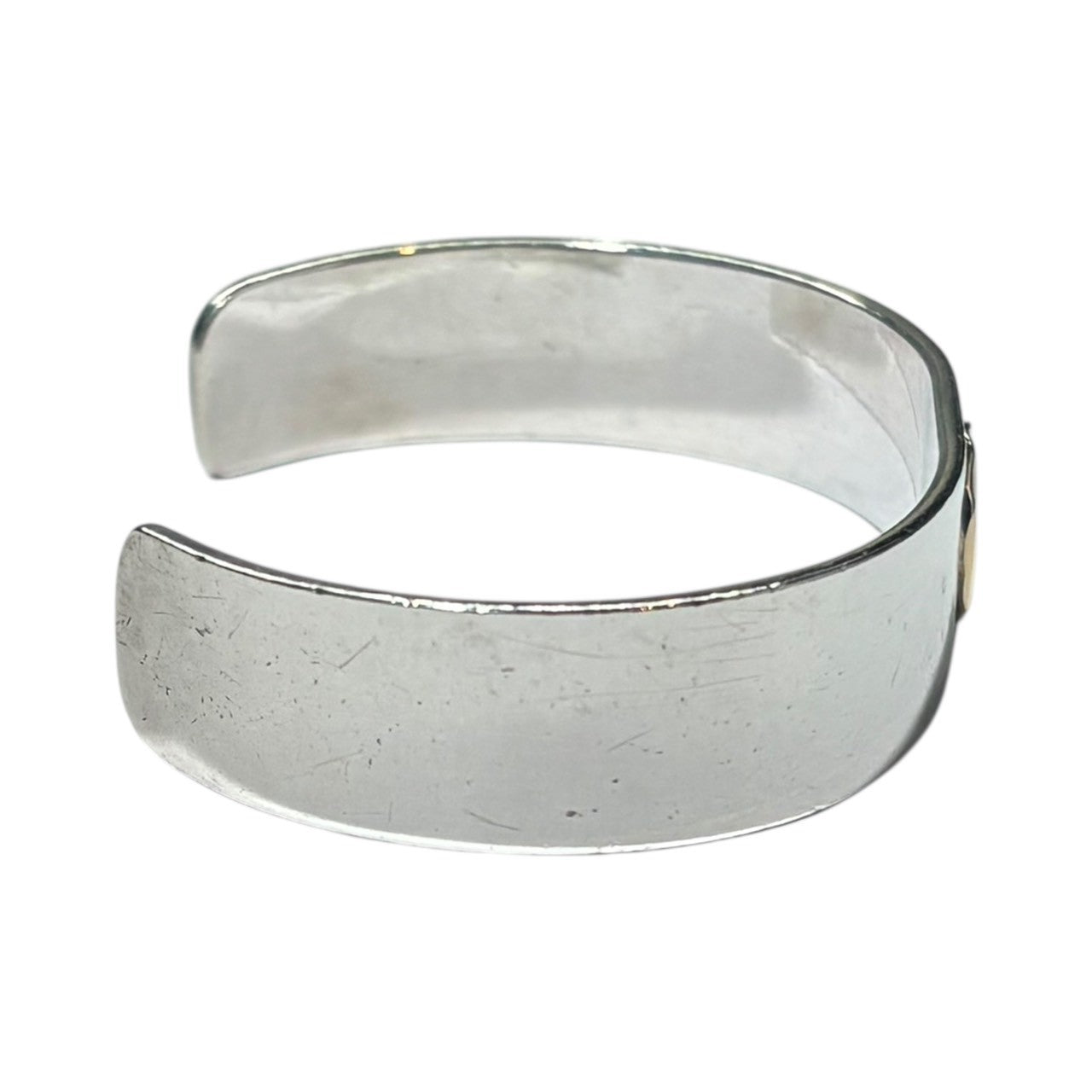 TADY&KING(タディアンドキング) Flat-Bottomed Bangle K18 Longhorn S 平打ち バングル K18 ロングホーン S S シルバー×ゴールド