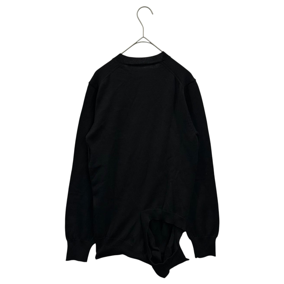 COMME des GARCONS(コムデギャルソン) 2002AW Twisted Button-Front Pullover Sweater "捻じれ" カーディガン デザイン プルオーバー ニット GG-N004 FREE ブラック×ブラウン AD2002