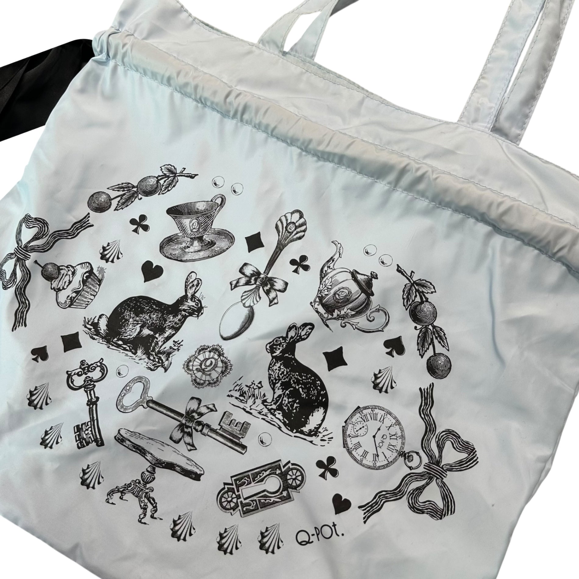 Q-POT(キューポット) Chocolate Tote & Shoulder Bag, Wallet, Ribbon Barrette, T-Shirt Set チョコレート トート ショルダー バッグ 財布 リボン バレッタ Tシャツ セット 5点セット
