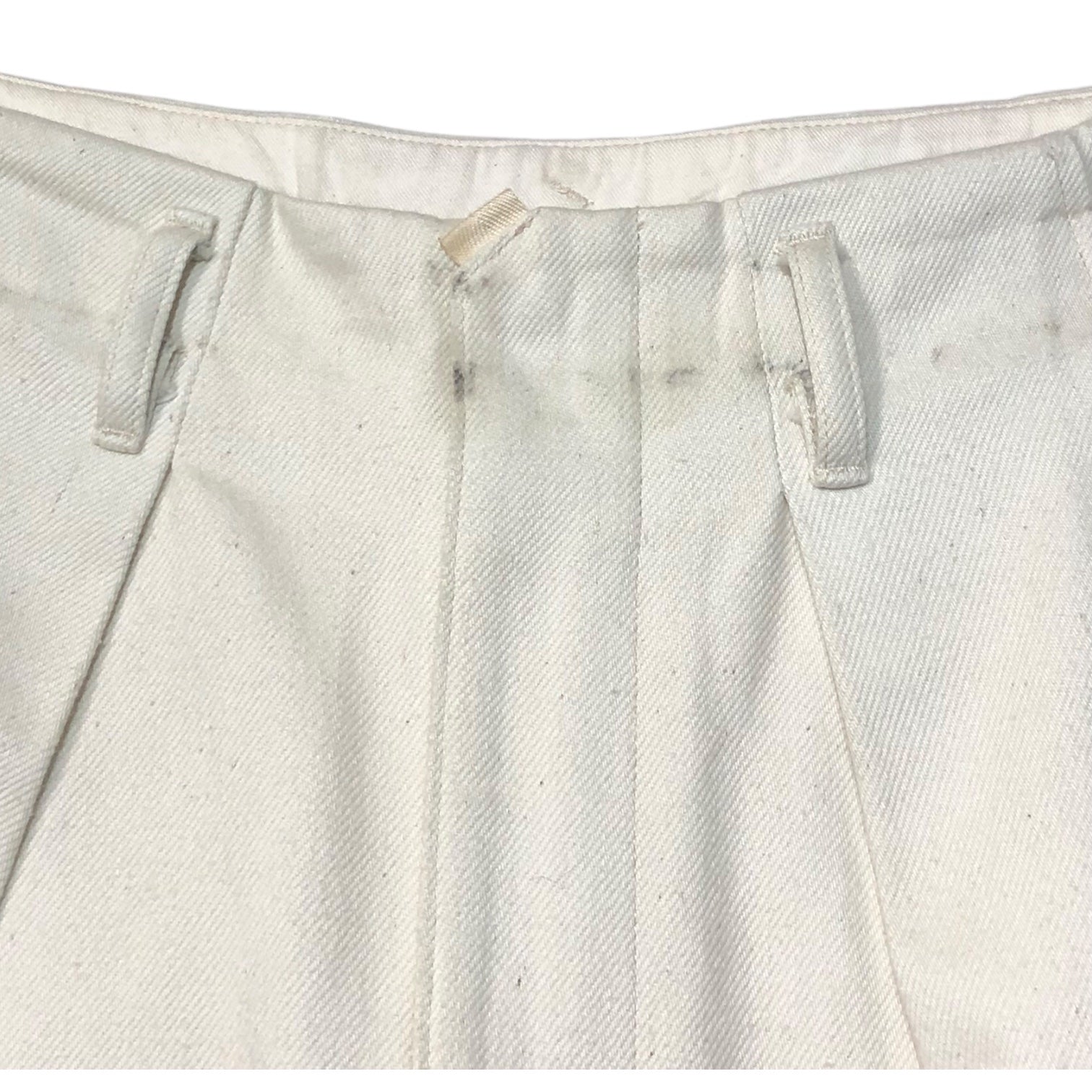 saby(サバイ) TUCK BAGGY - 11.5oz Bingo Denim - タック バギー デニム パンツ B-31820 1(S) オフホワイト 切りっぱなしデザイン