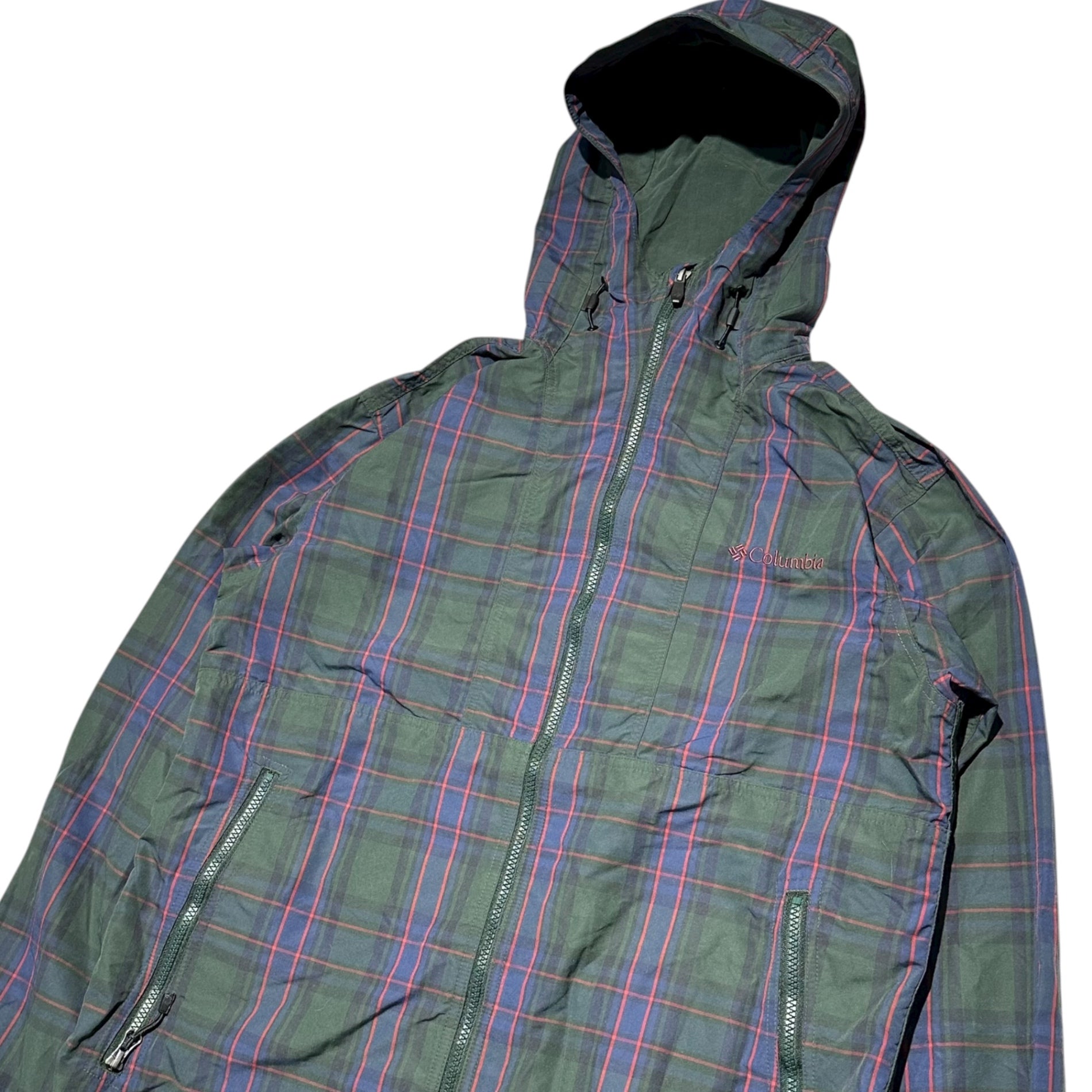 Columbia(コロンビア) 13F Hazen Jacket ヘイゼン ジャケット PM3985 L グリーン×ネイビー チェック マウンテンパーカー