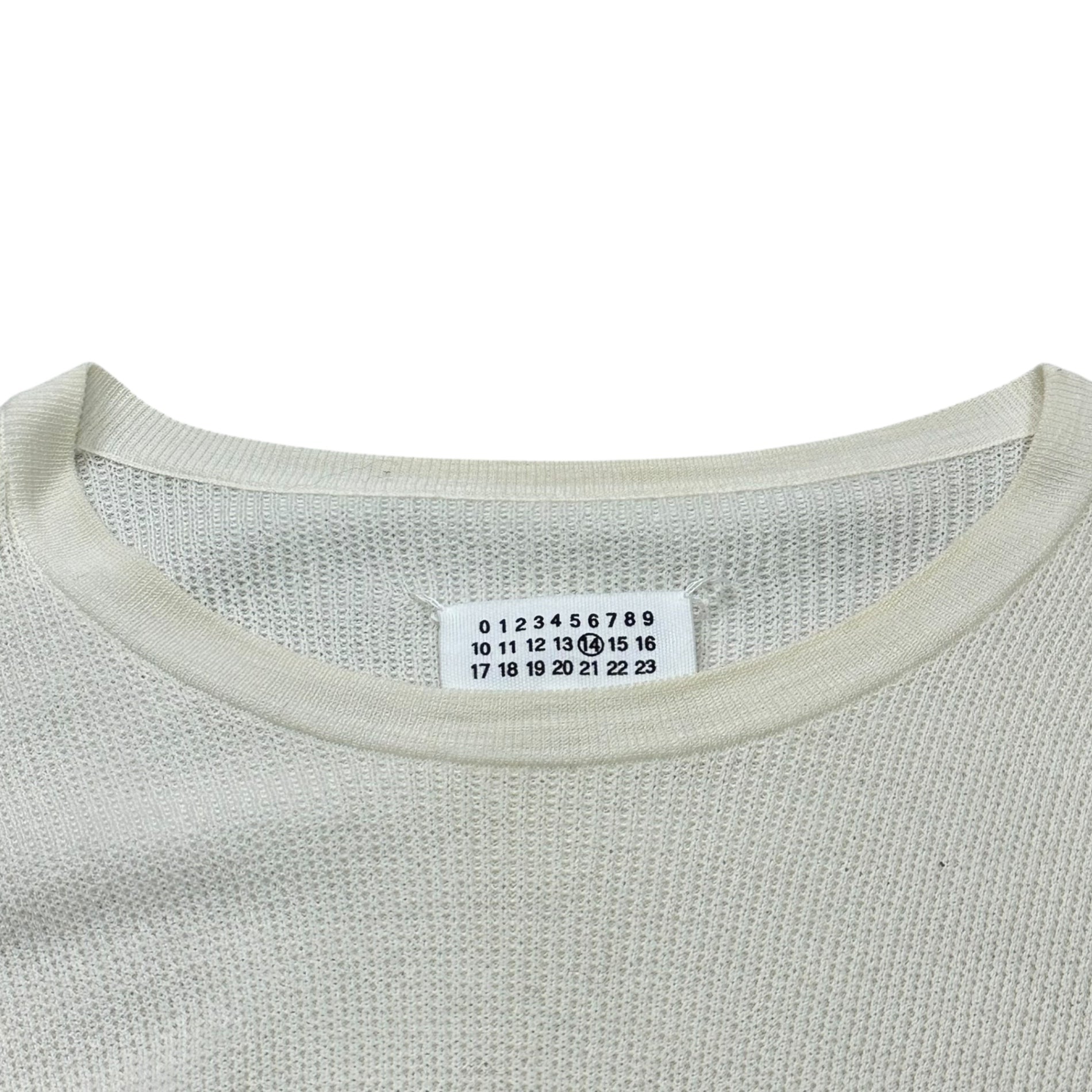 MAISON MARGIELA(メゾンマルジェラ) 18SS Off-white Thermal Sweater オフホワイト サーマル ニット セーター S50HA0766 S16216 S オフホワイト ⑭ライン