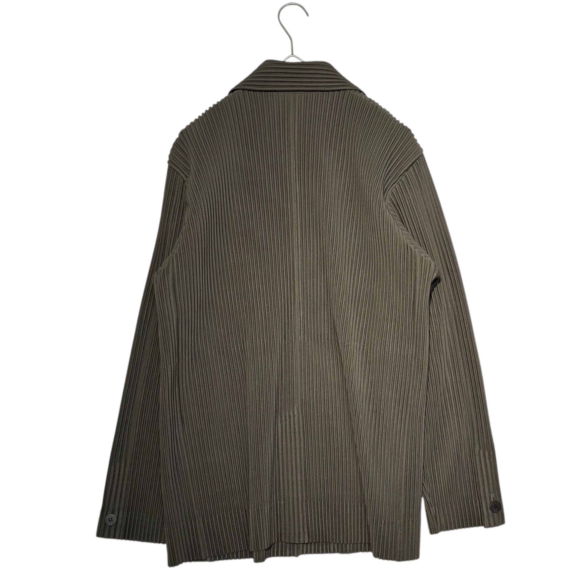 HOMME PLISSE ISSEY MIYAKE(オムプリッセイッセイミヤケ) 2B Pleated Tailored Jacket 2ボタン プリーツ テーラード ジャケット HP93JD214 2(M) カーキ