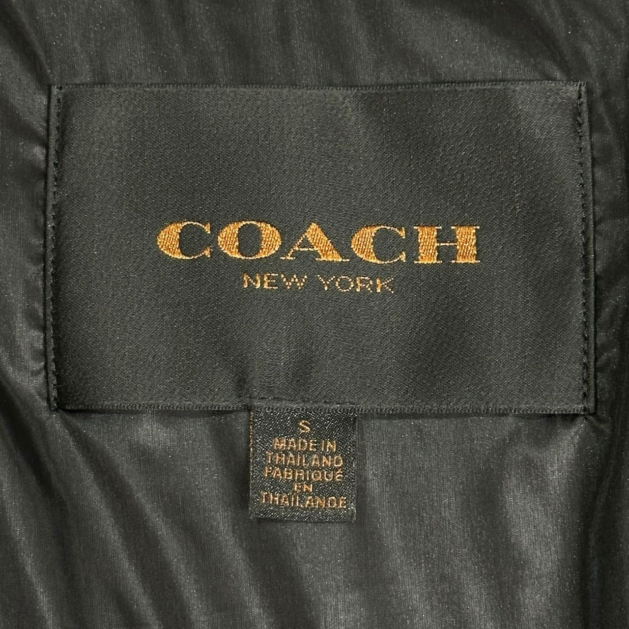 COACH(コーチ) Sheep Mouton Trim Nylon Down Jacket シープ ムートン トリム ナイロン ダウン ジャケット F86126 S ブラック